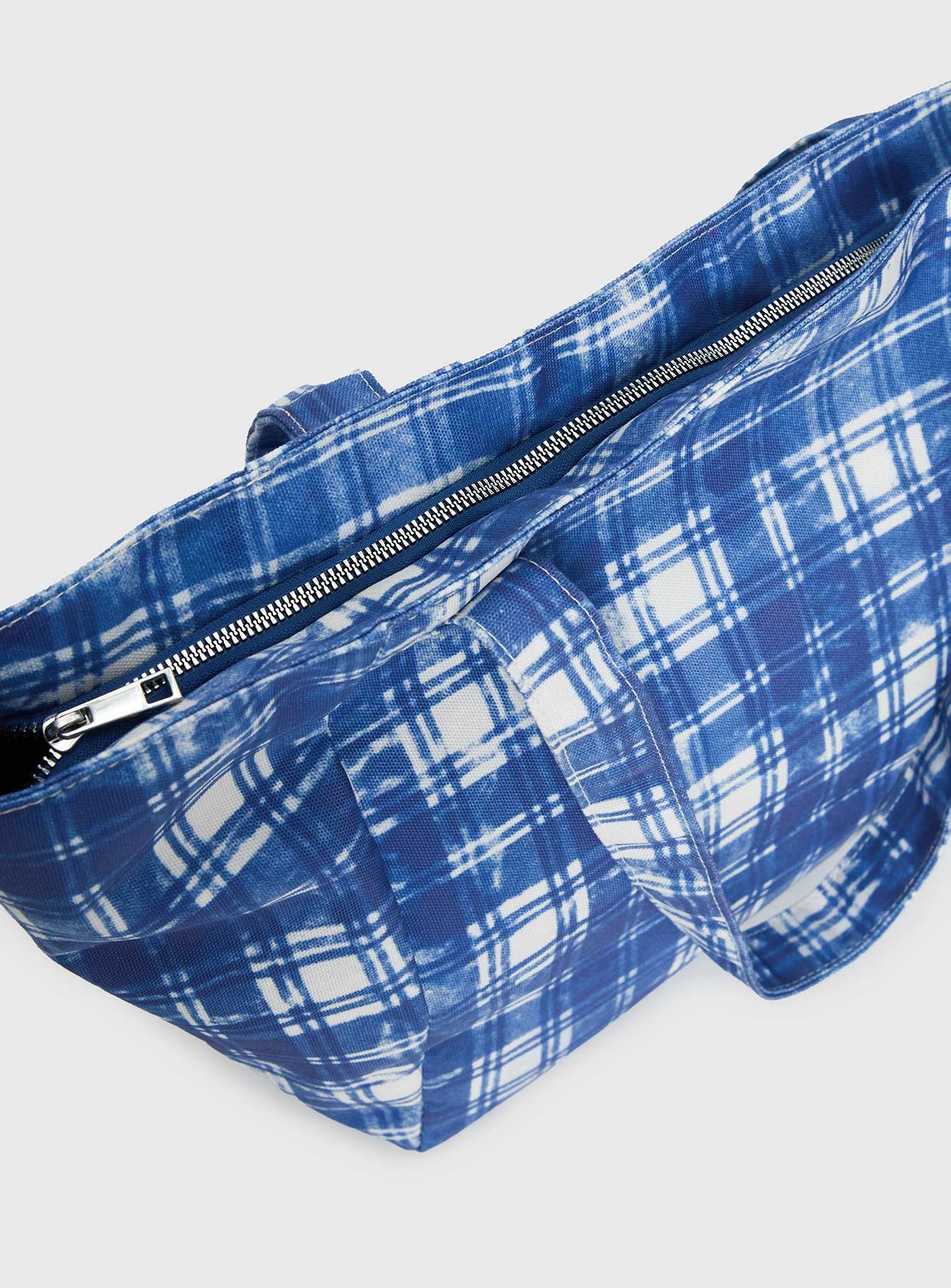 Lost Souls Tote Bag Blue Check - Image 5