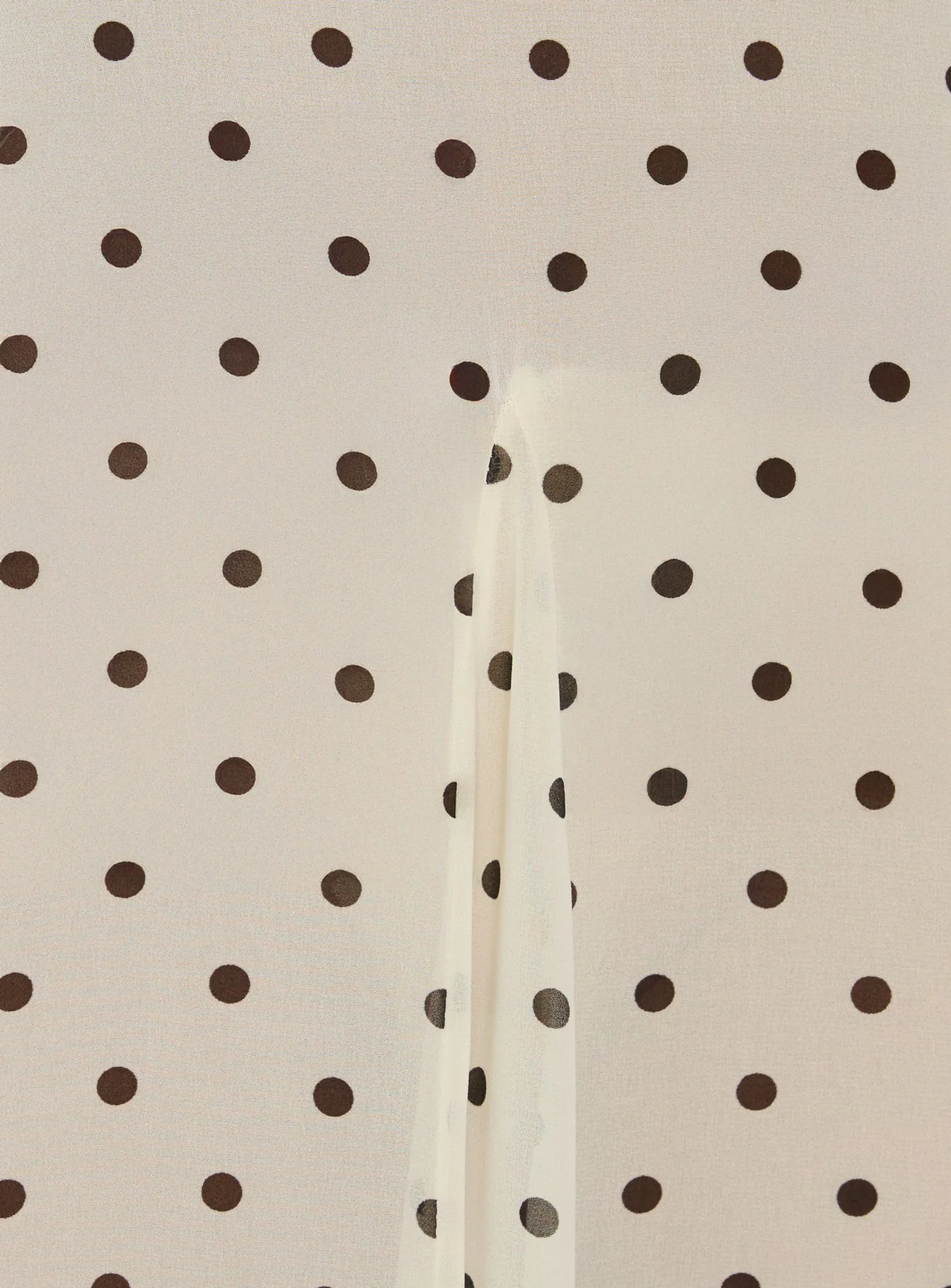 Loulah Sheer Chiffon Maxi Dress Cream Polka Dot - Image 7