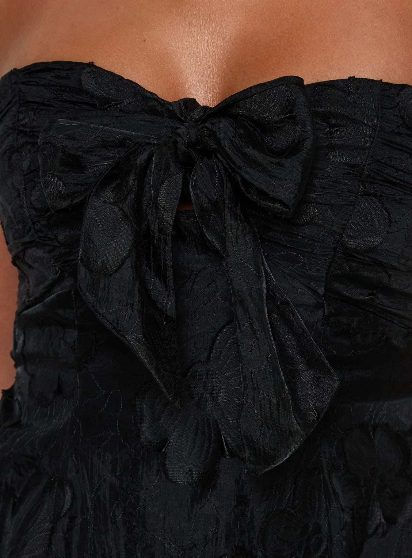 Loulani Strapless Mini Dress Black - Image 4