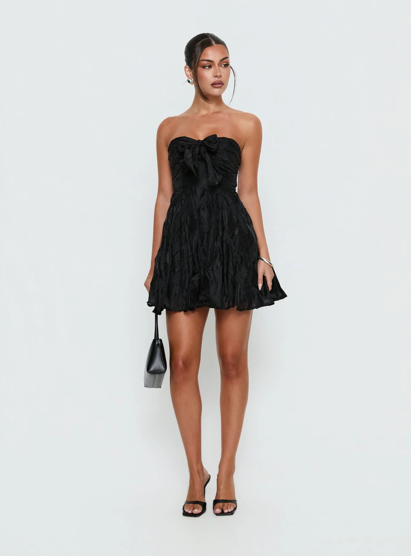 Loulani Strapless Mini Dress Black - Image 6