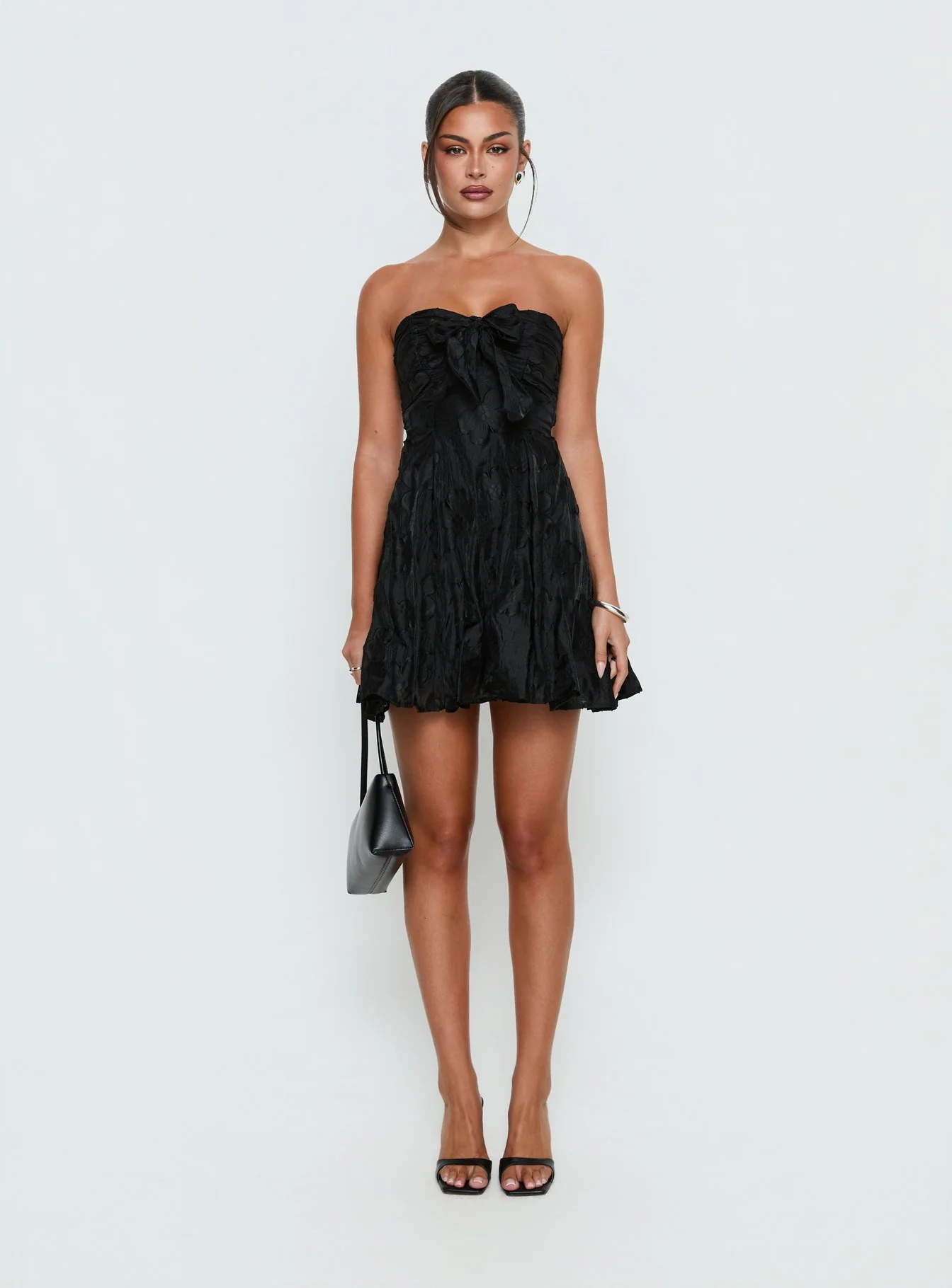 Loulani Strapless Mini Dress Black - Image 7