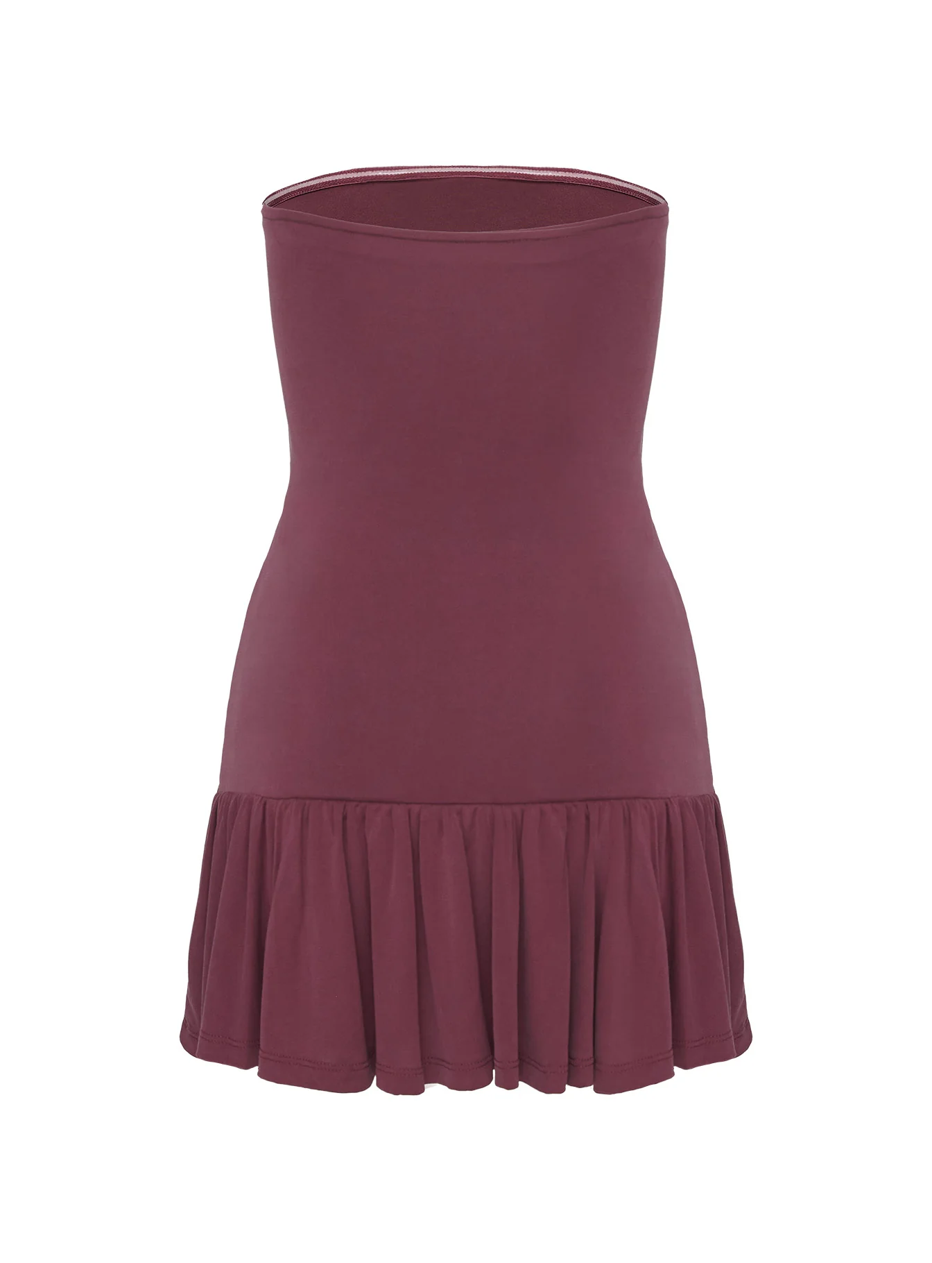 Love Lingers Strapless Mini Dress Burgundy - Image 6