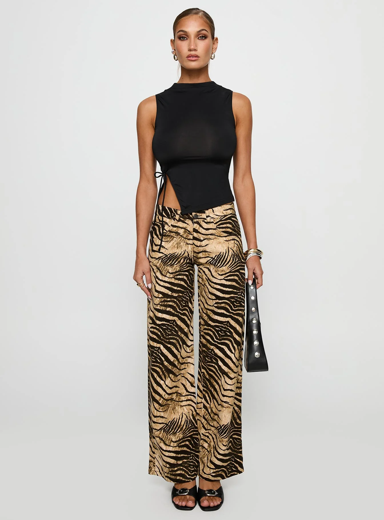 Low Rise Roomy Pants Multi - Image 7