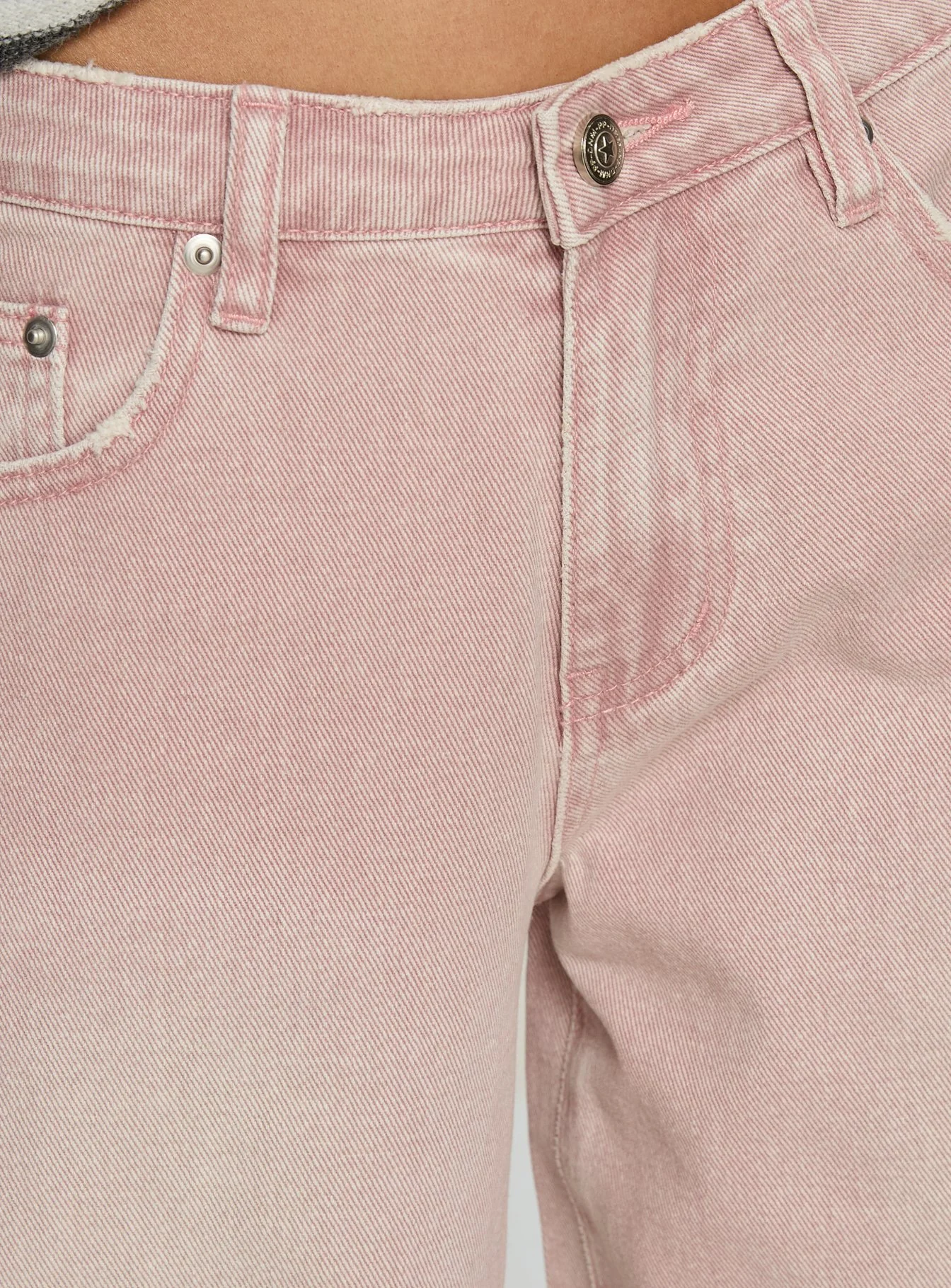 Lucky Dip Mid Rise Straight Leg Jeans Washed Pink - Image 6