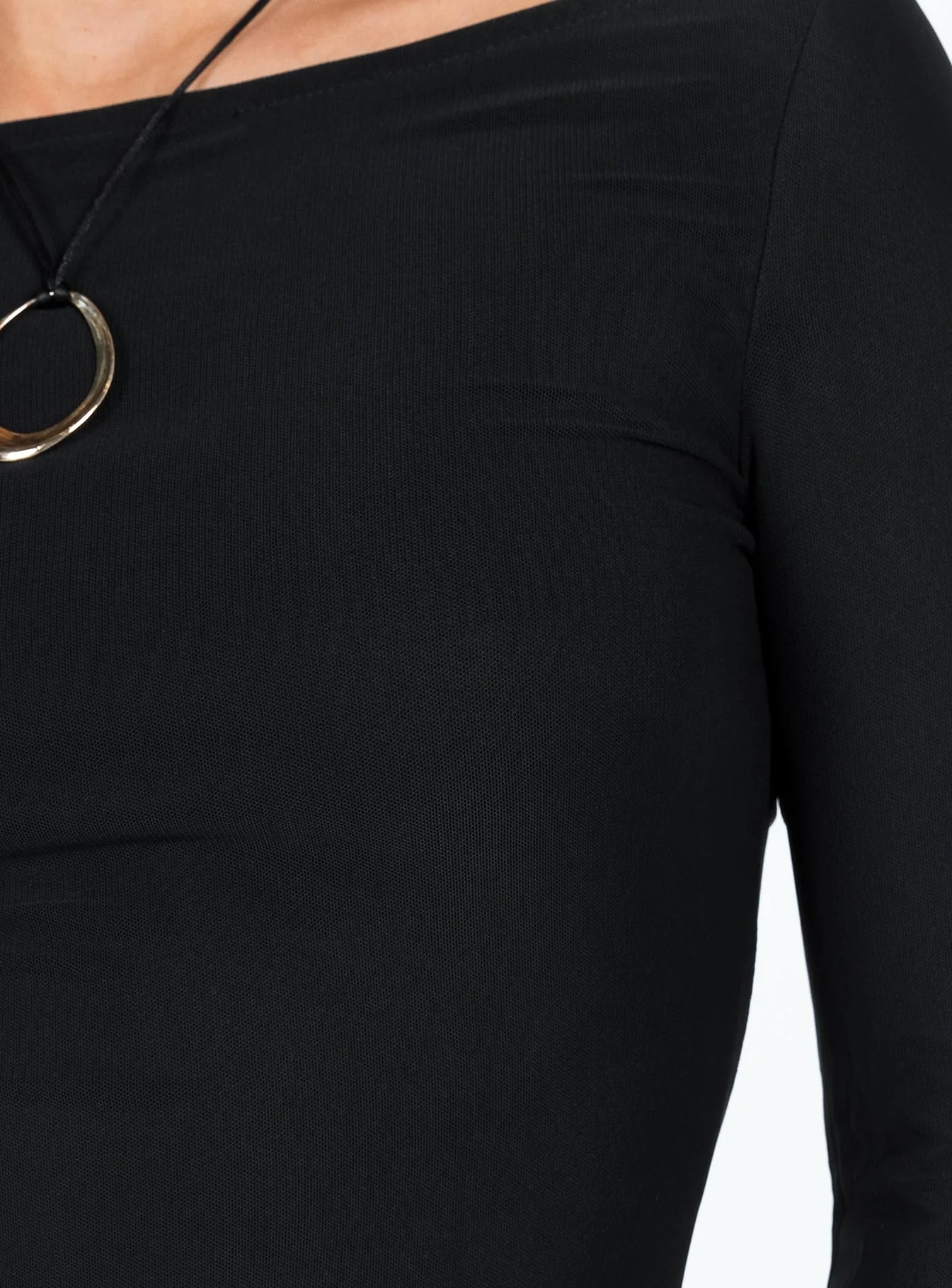 Lukea Long Sleeve Mini Dress Black Tall - Image 6
