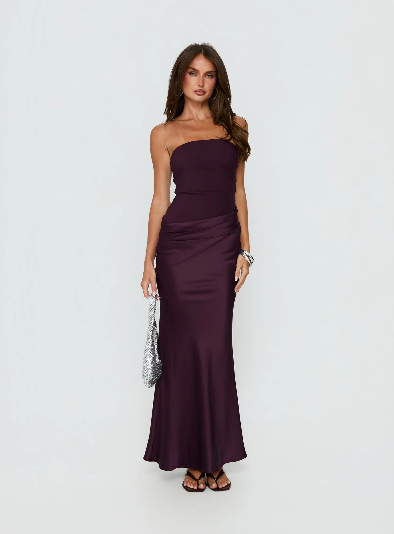 Lulita Strapless Maxi Dress Plum - Image 6