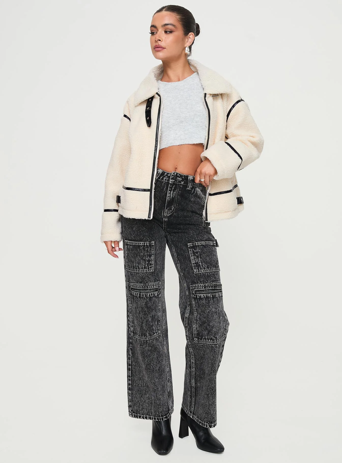 Lumanara Shearling Jacket Cream - Image 2