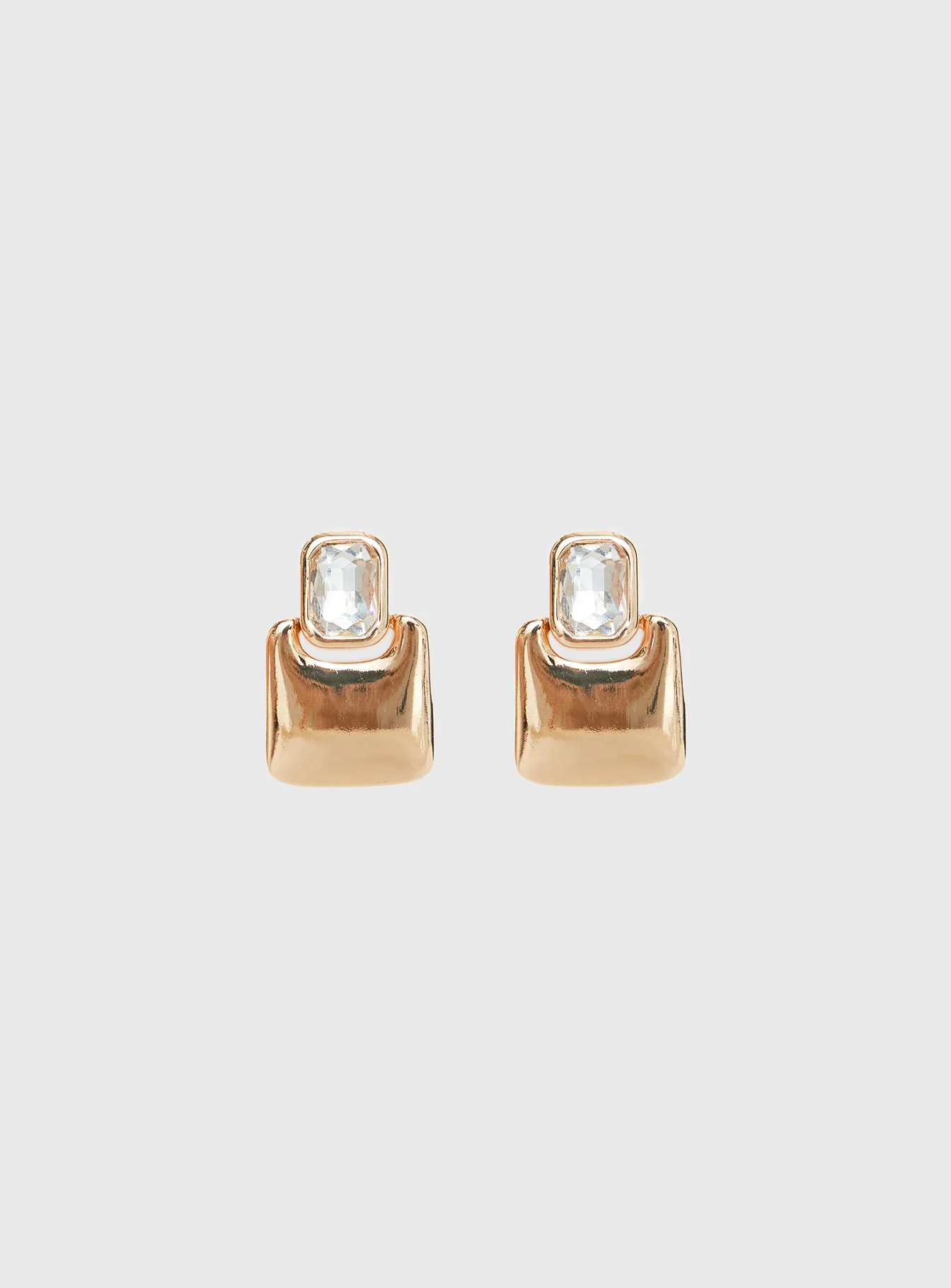 Luminary Diamante Detail Earrings Gold - Image 2
