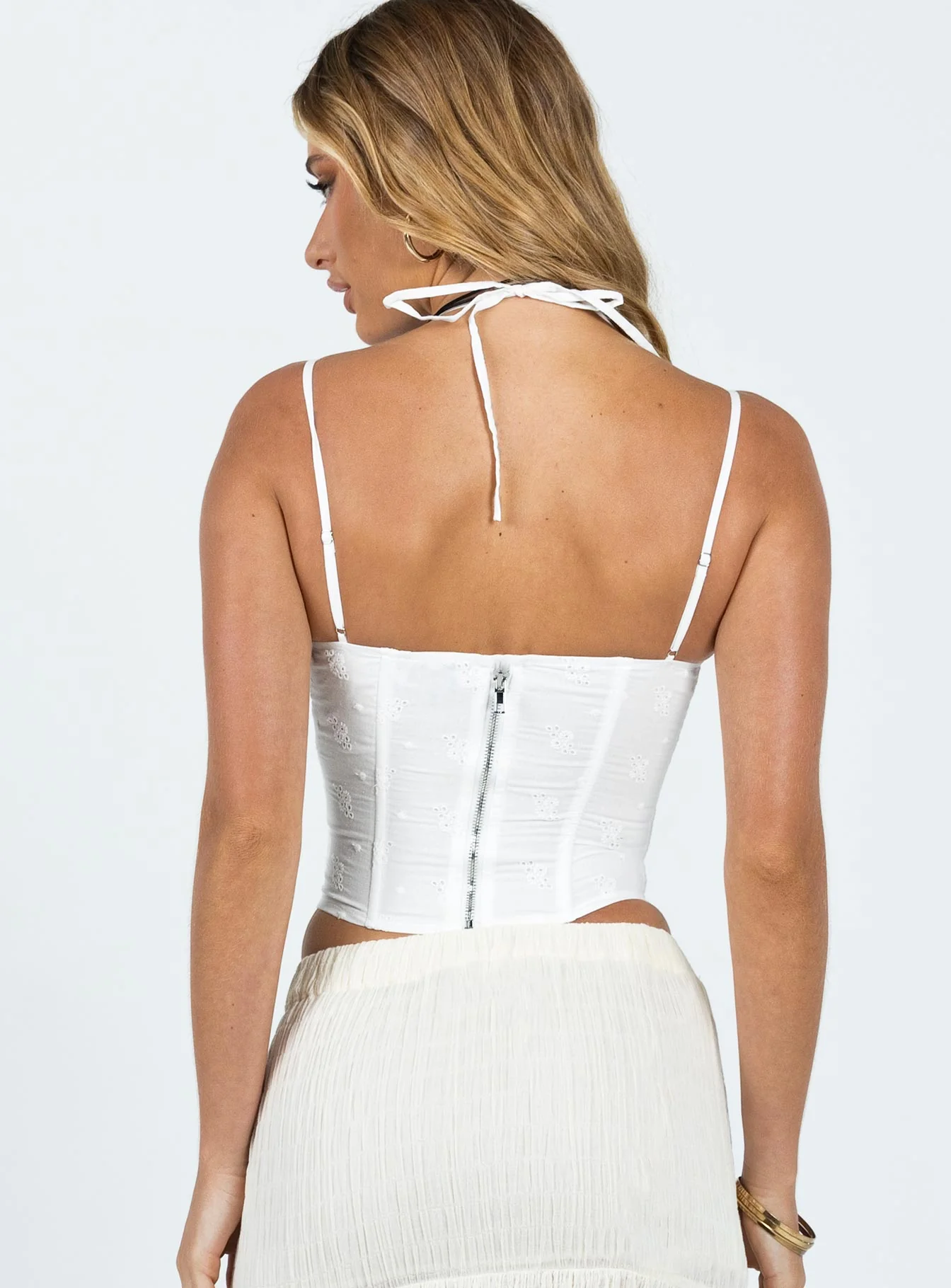 Luvan Lace Corset Top White - Image 5