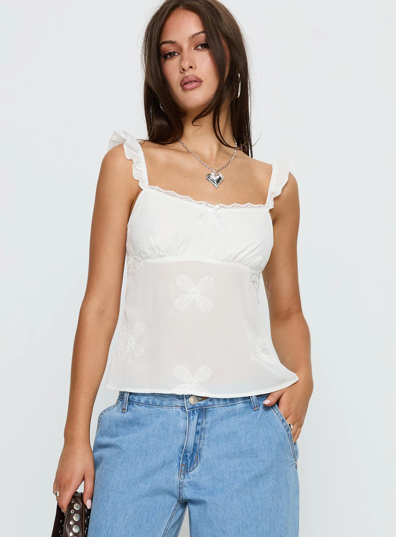 Madaleine Embroidered Top White - Image 2