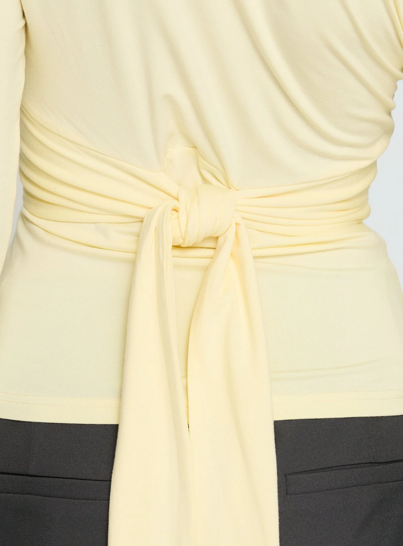 Madelon Long Sleeve Wrap Top Butter - Image 7