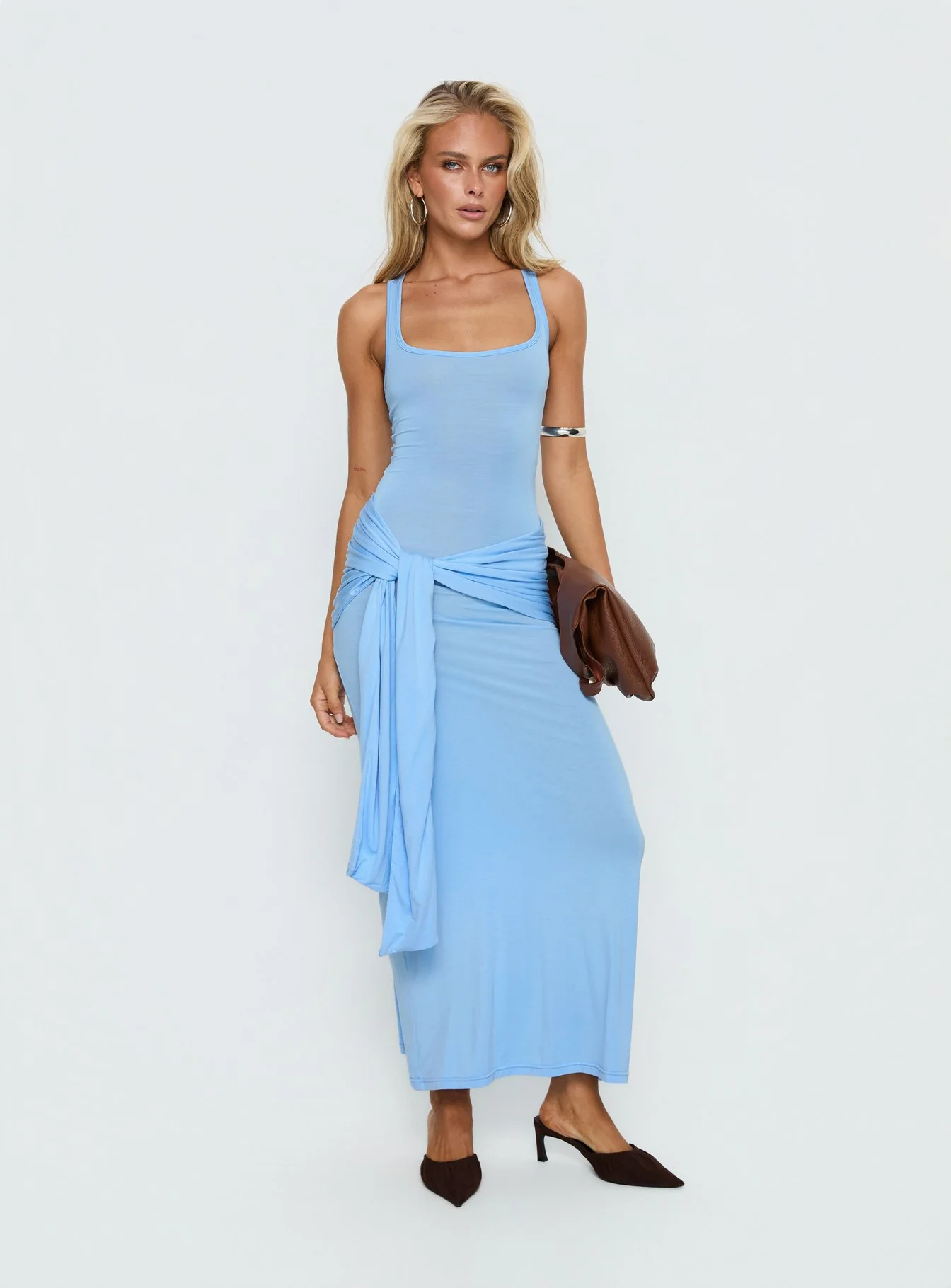 Madisa Racerback Maxi Dress Blue - Image 2