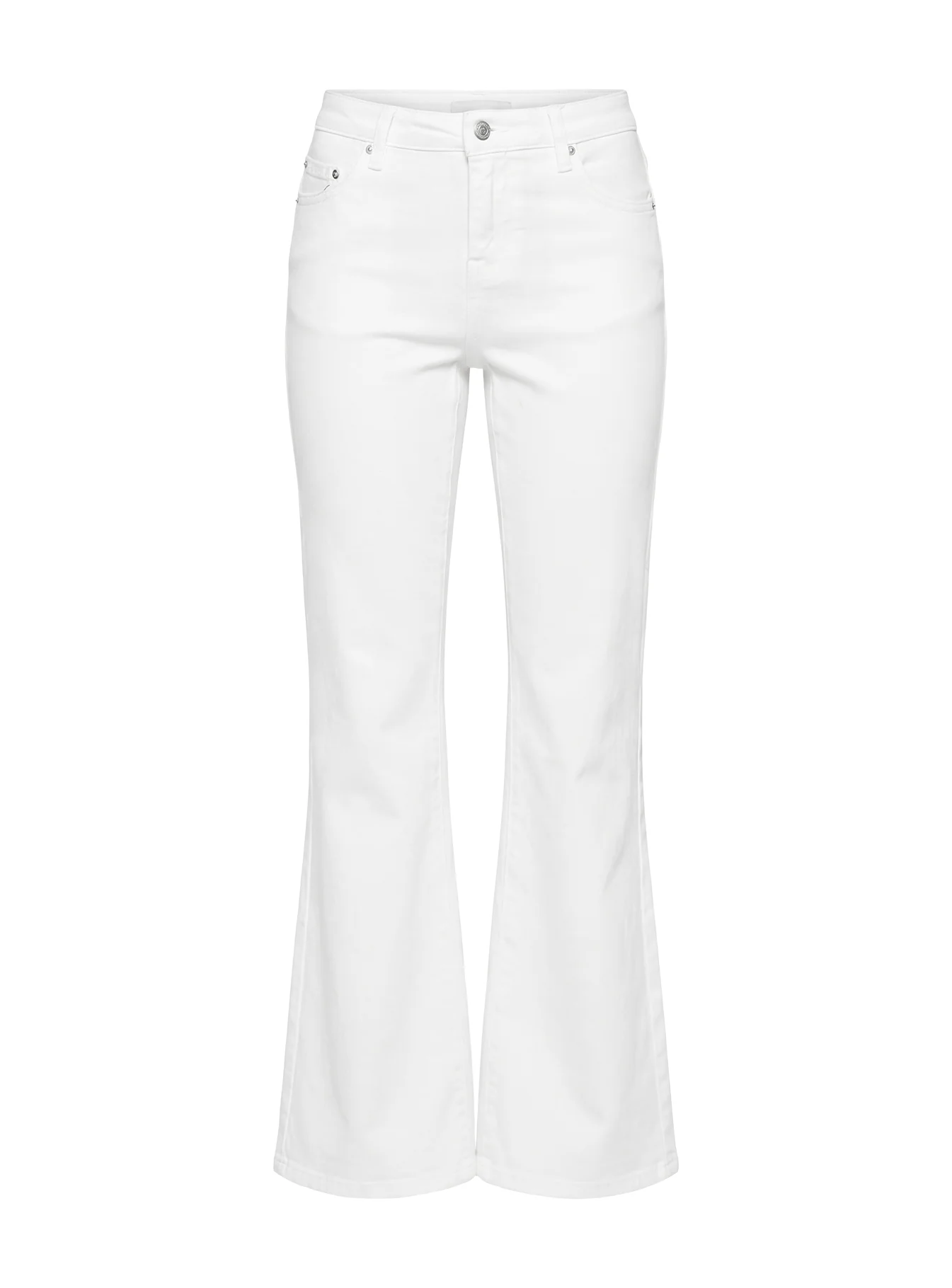 Magic Mirror Mid Rise Bootleg Jeans Ecru - Image 8