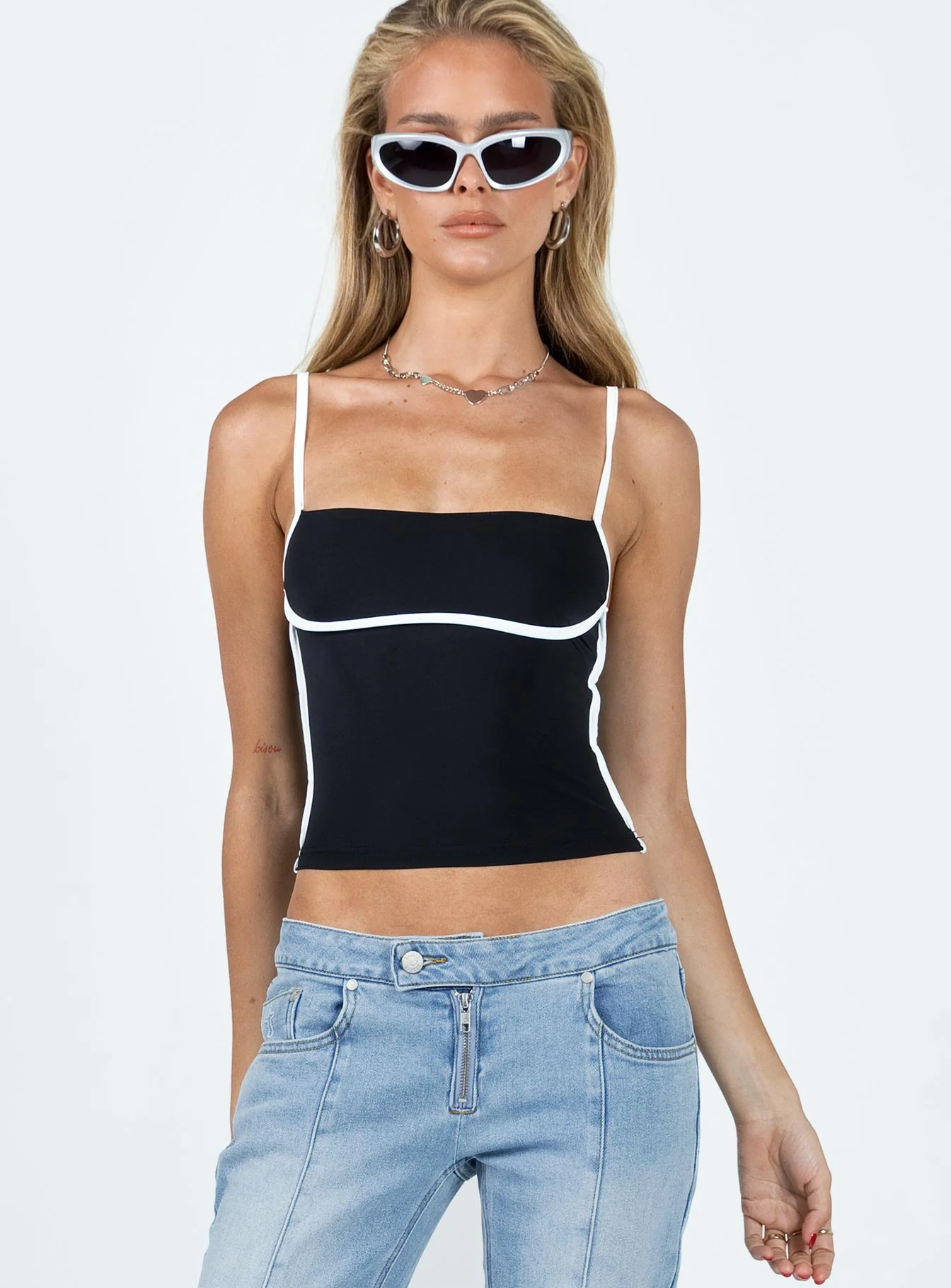 Maidenwell Contrast Top Black - Image 2