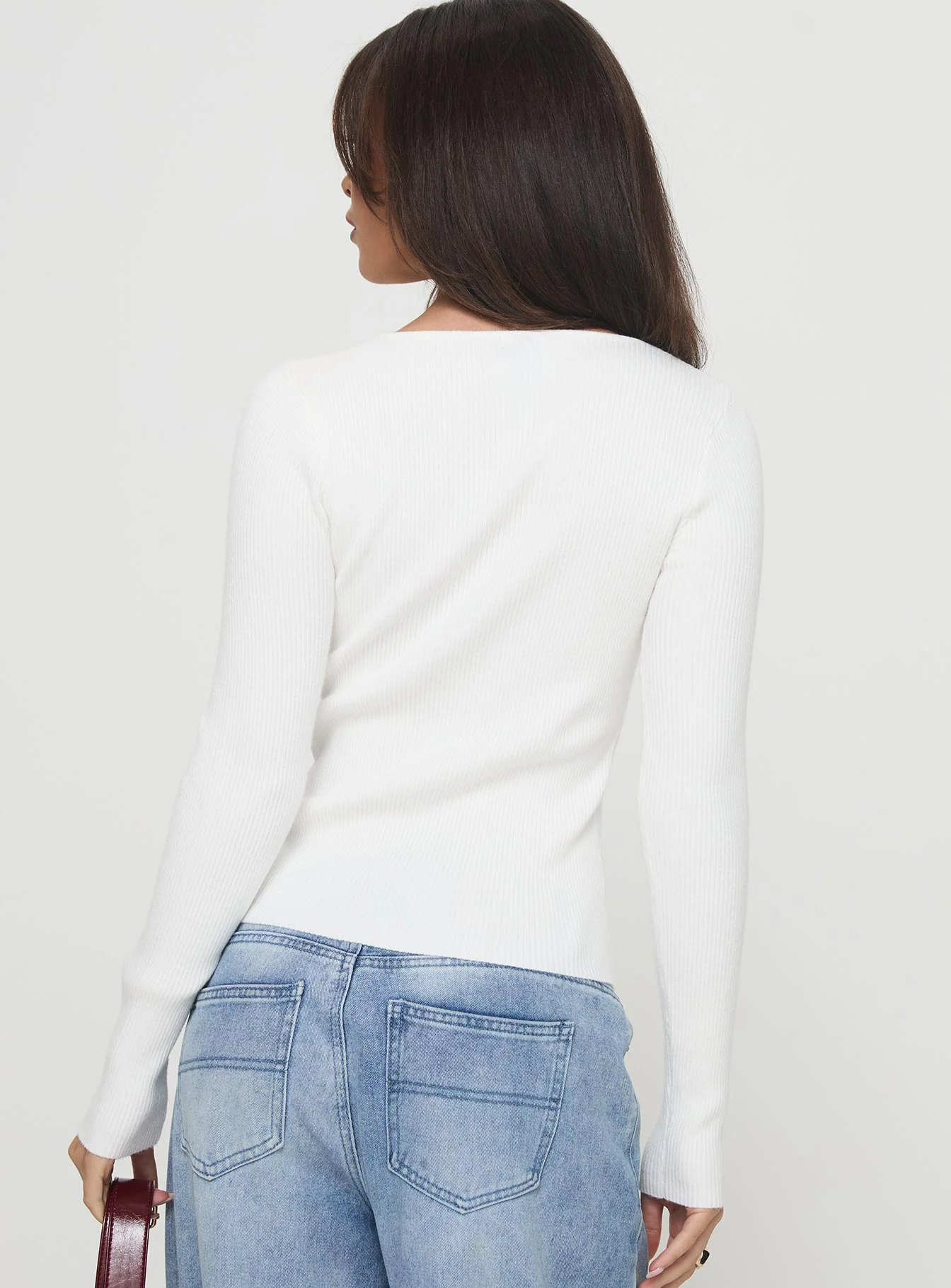 Malgit Long Sleeve Top White - Image 5