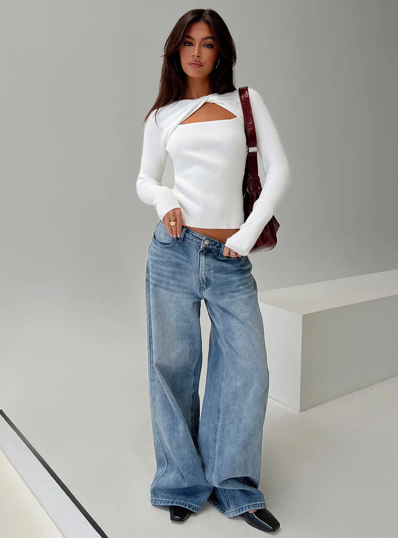 Malgit Long Sleeve Top White - Image 8