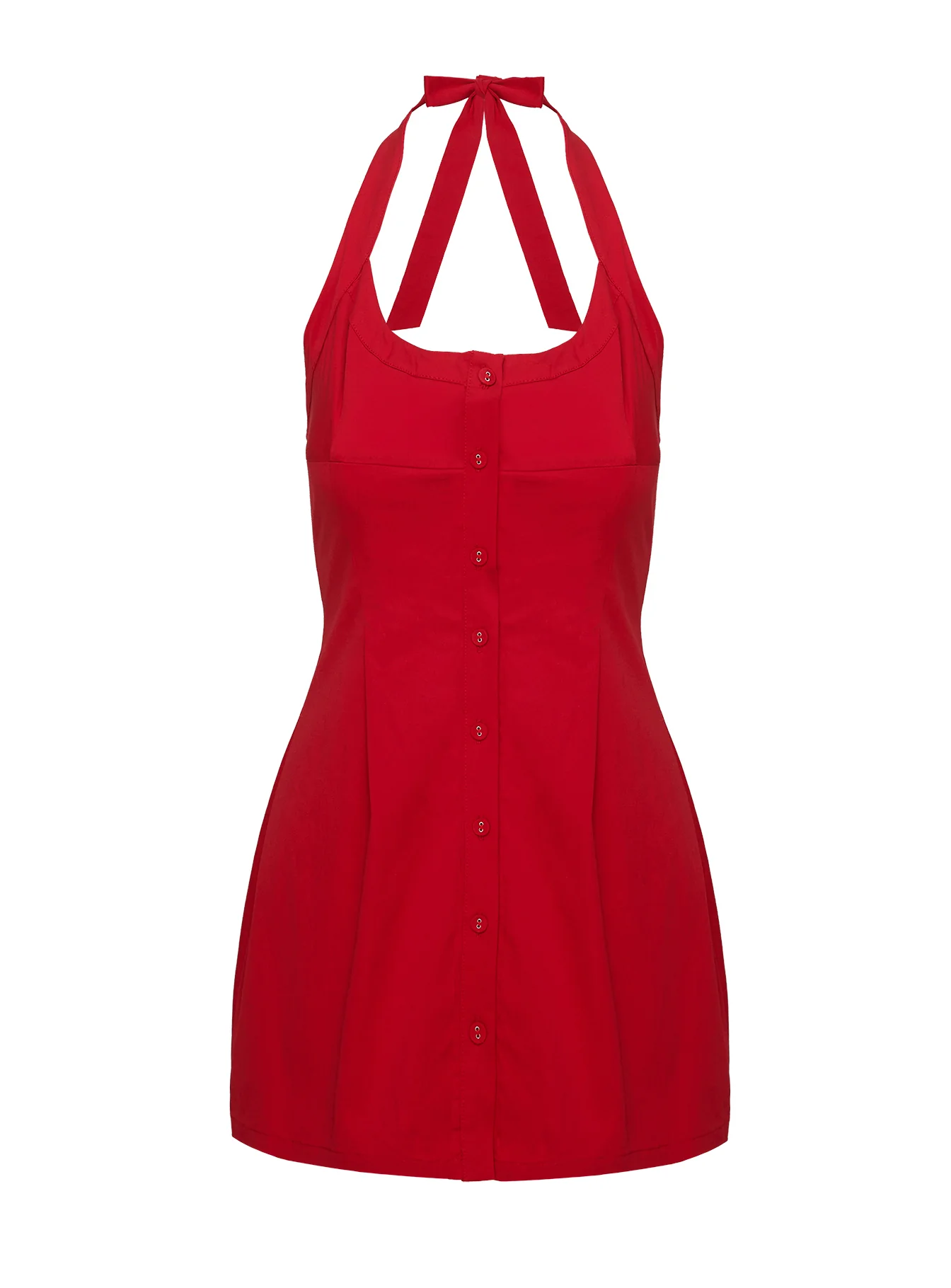 Mallorie Halter Mini Dress Red Petite - Image 8
