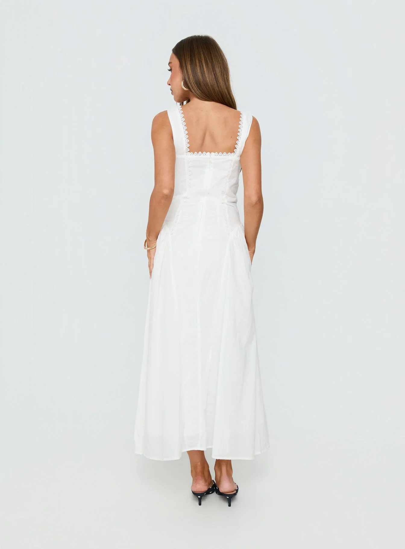 Mariette Panelled Midi Dress White - Image 5