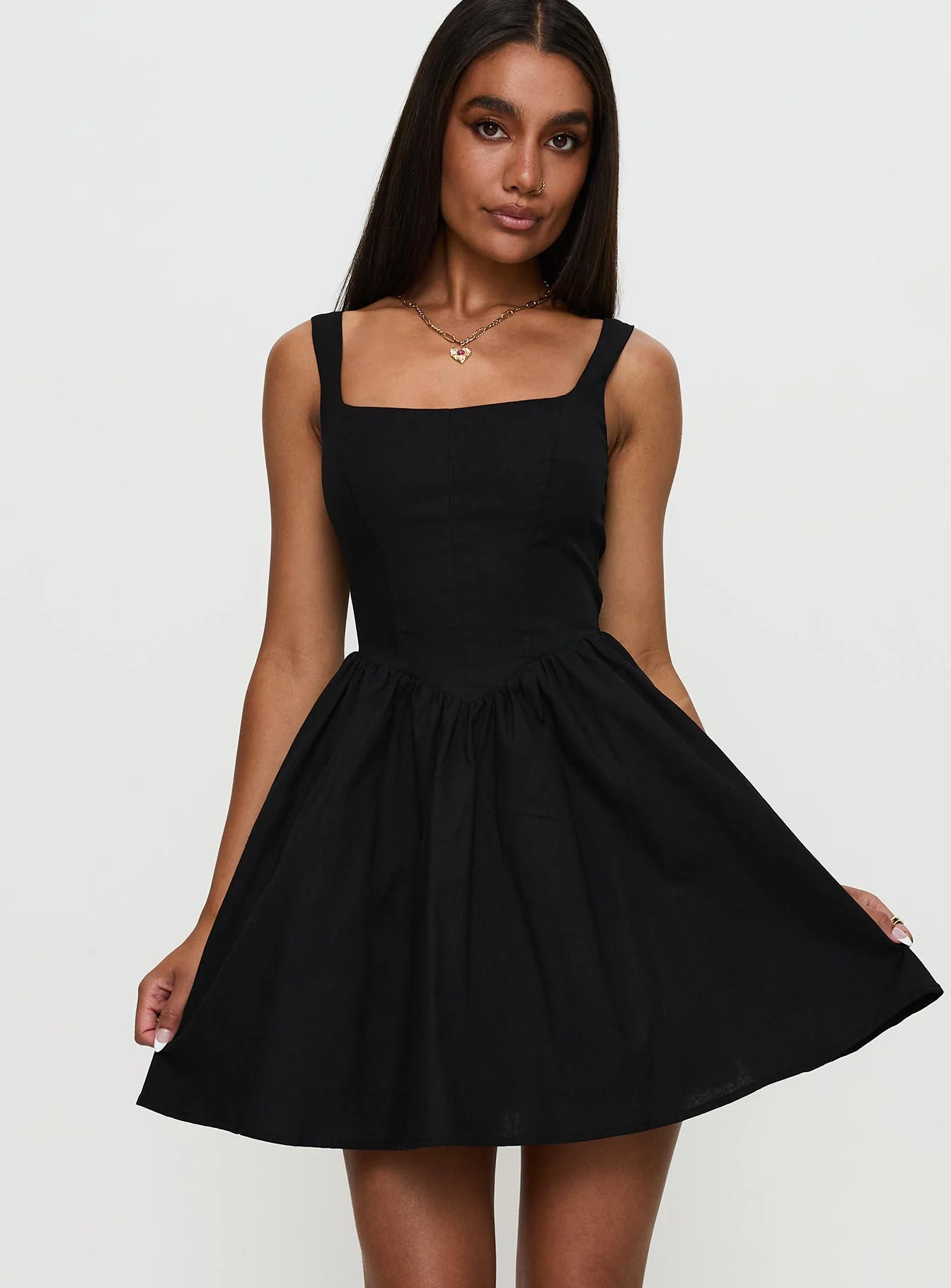 Martie Mini Dress Black - Image 2