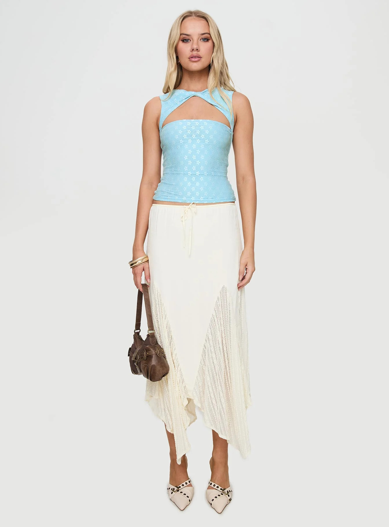 Martiney Twisted Tank Top Blue - Image 7
