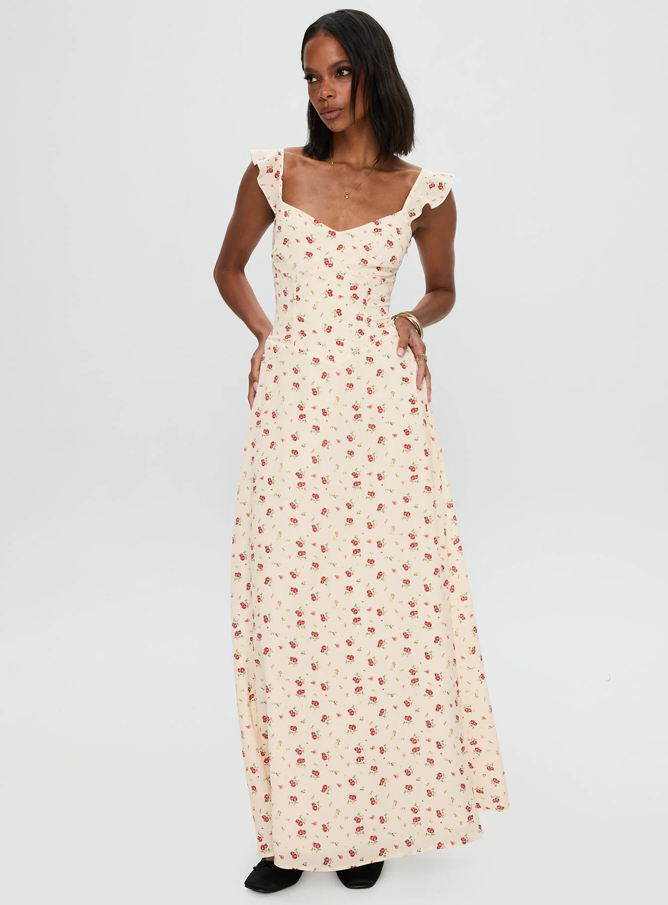 Maryana Maxi Dress Cream / Multi - Image 2