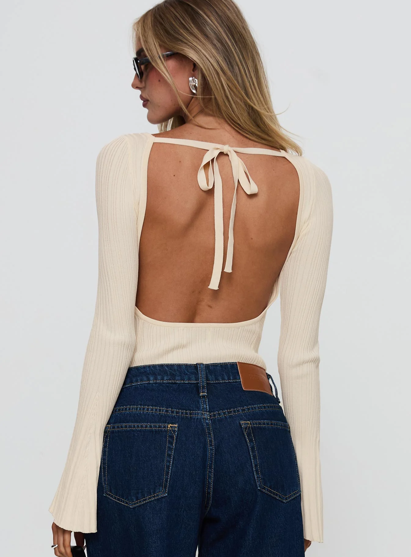 Mayok Long Sleeve Bodysuit Beige - Image 5