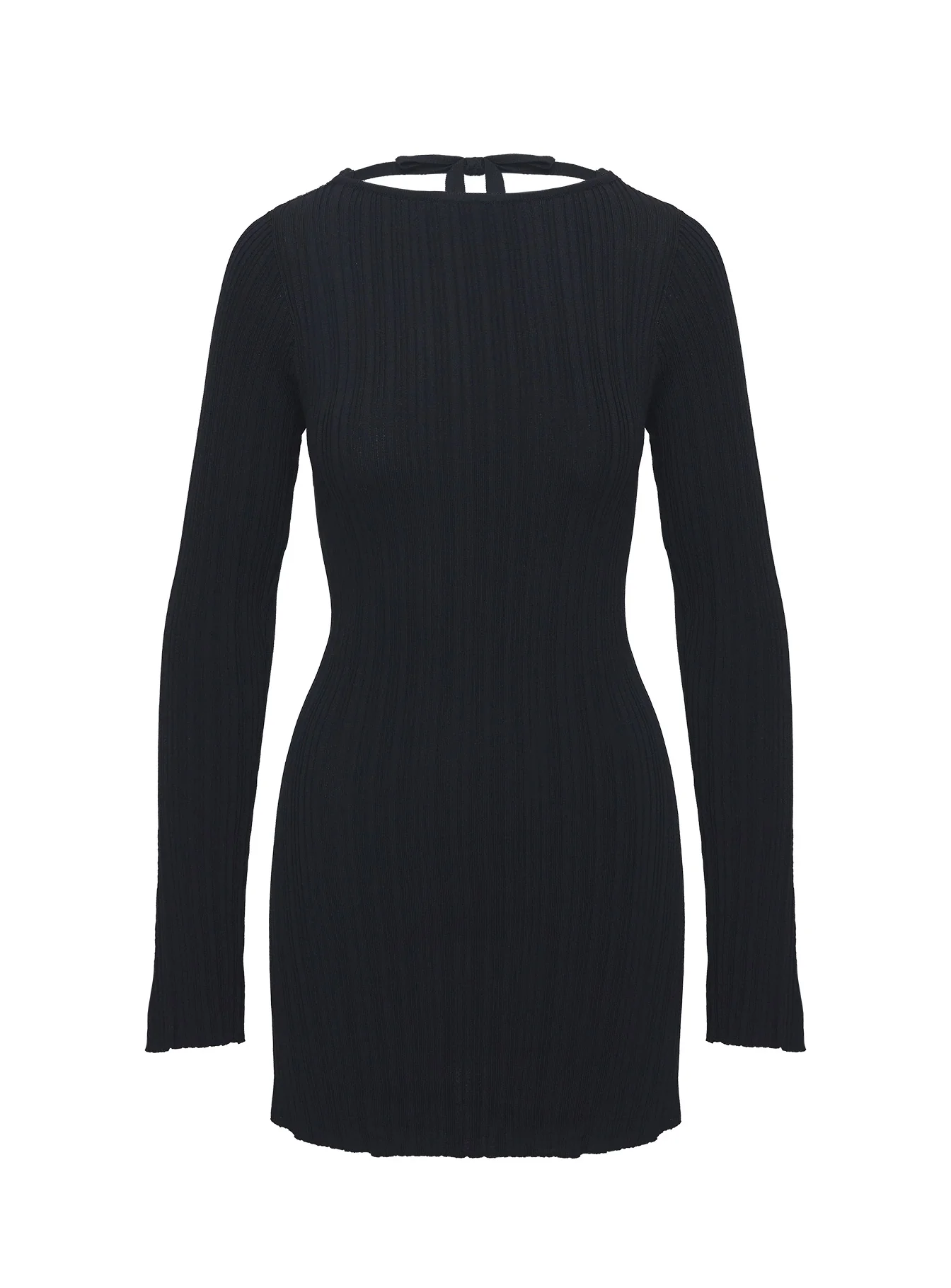 Mayok Long Sleeve Mini Dress Black - Image 6