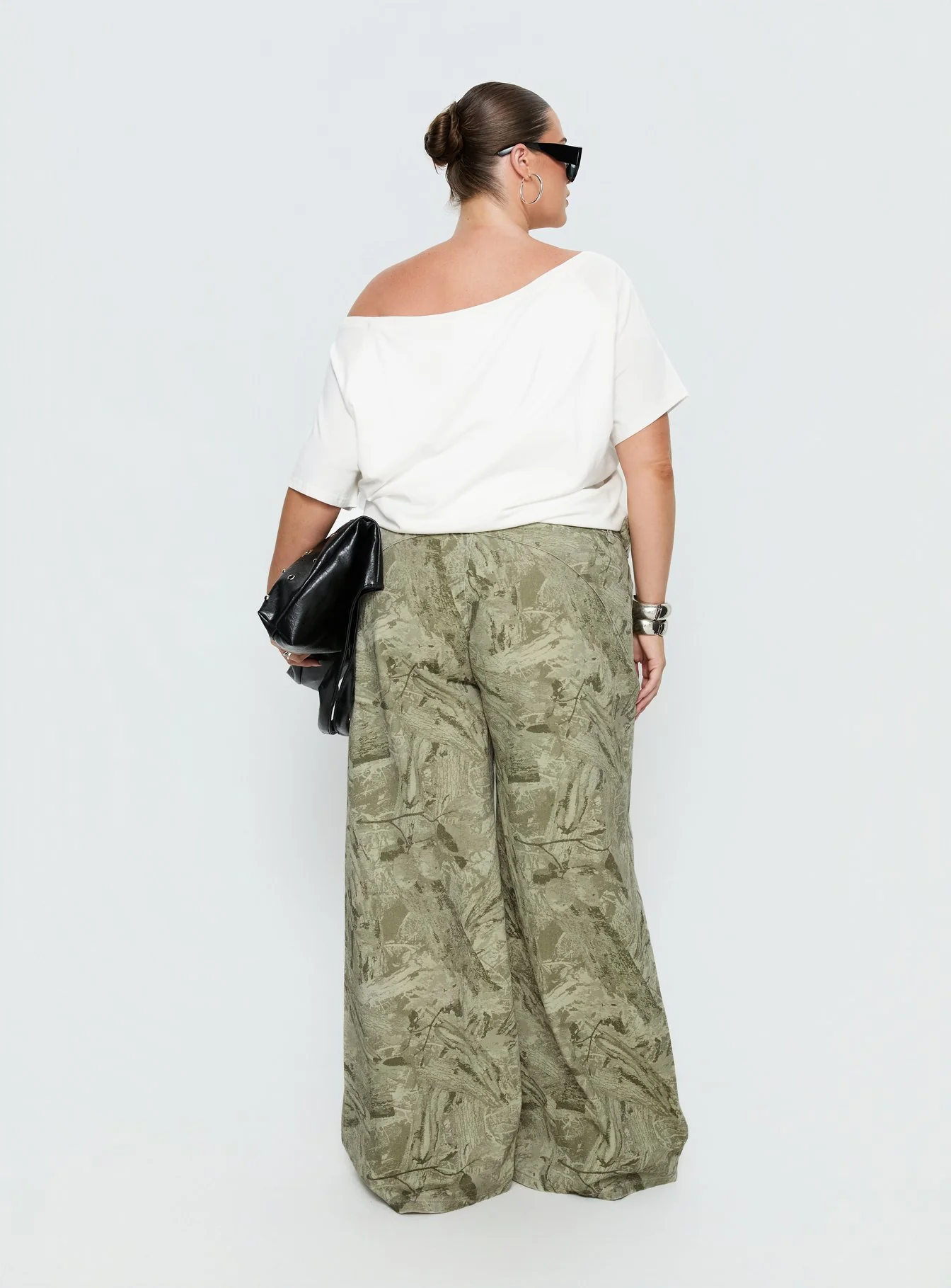 Mckinley Mid Rise Wide Leg Jeans Camouflage Curve - Image 5