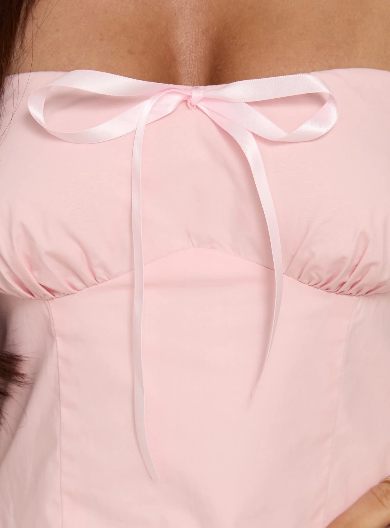 Melaina Bubble Hem Mini Dress Pink - Image 6