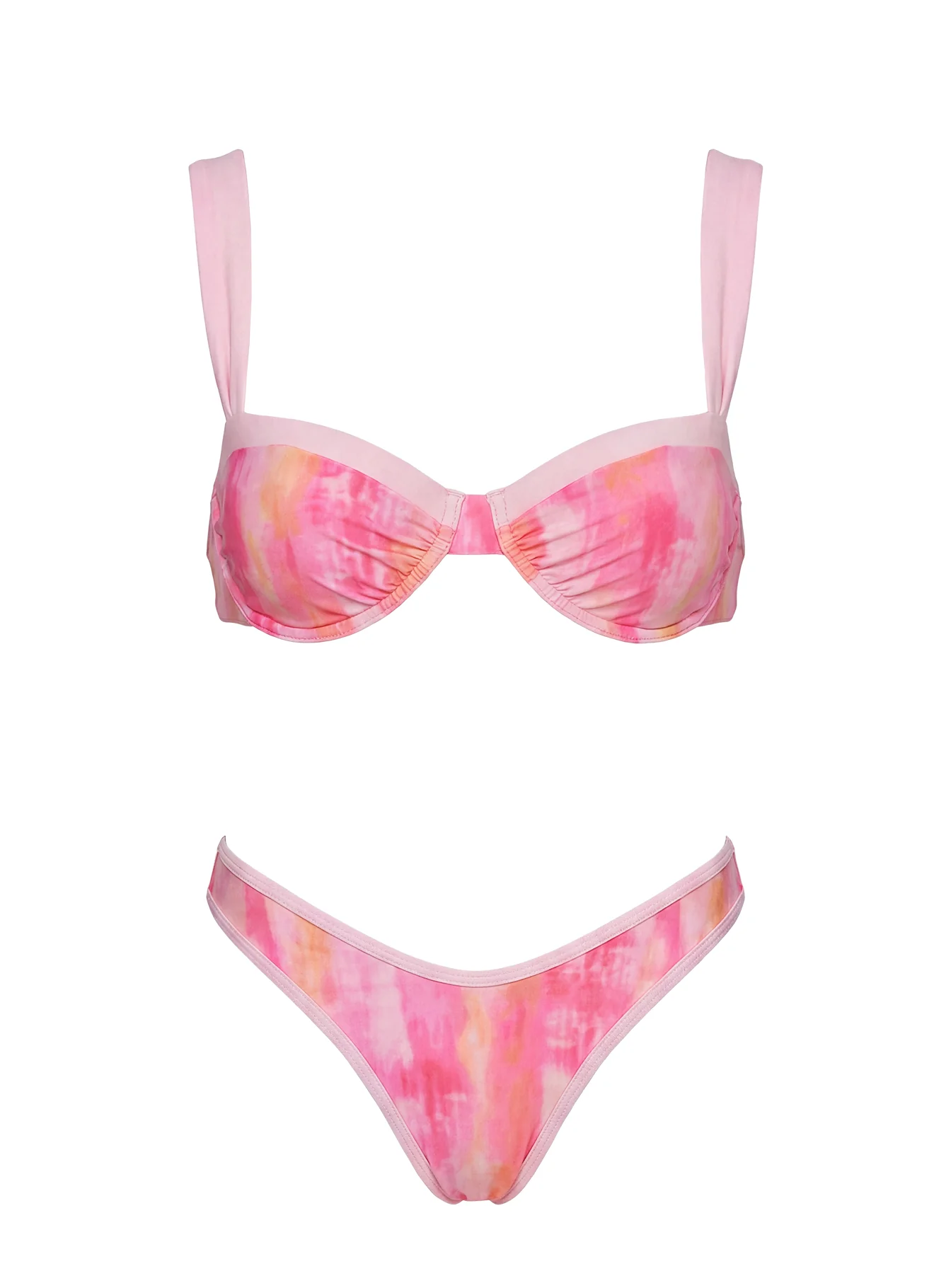 Melessa Underwire Bikini Top Pink Tie Dye - Image 5