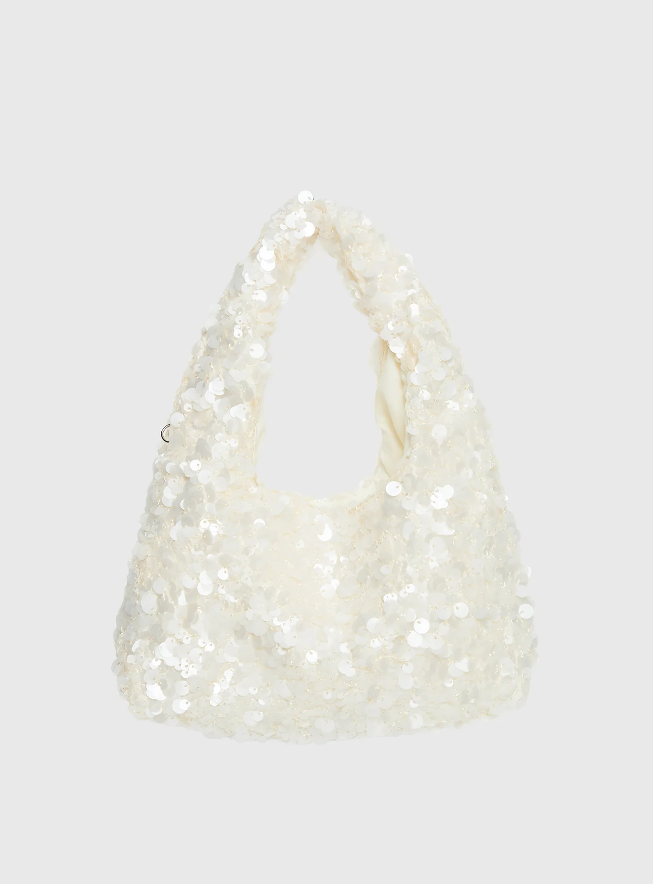 Midnights Sequin Shoulder Bag White - Image 3