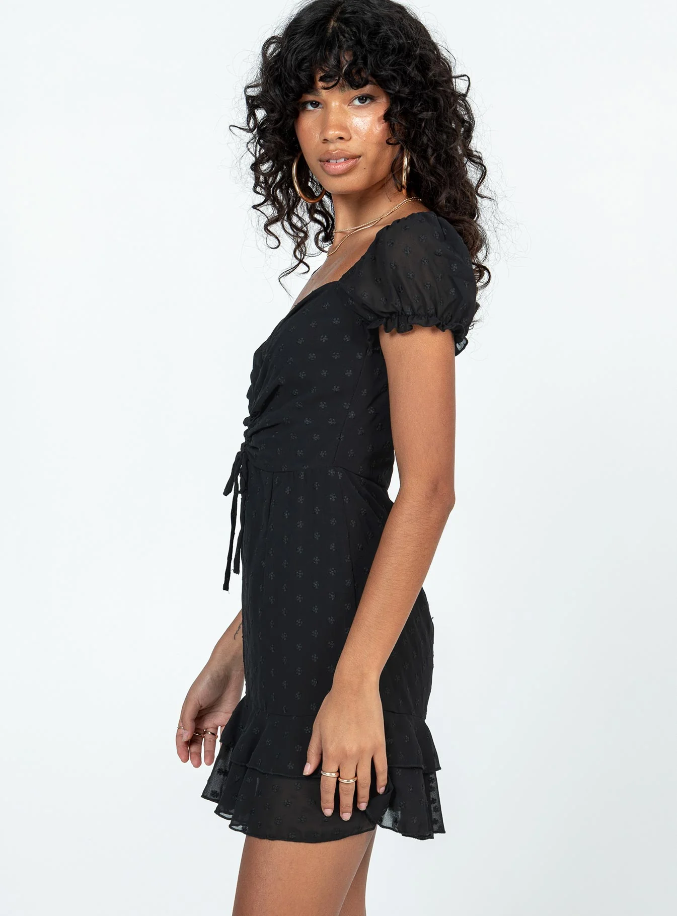 Mikail Mini Dress Black - Image 4