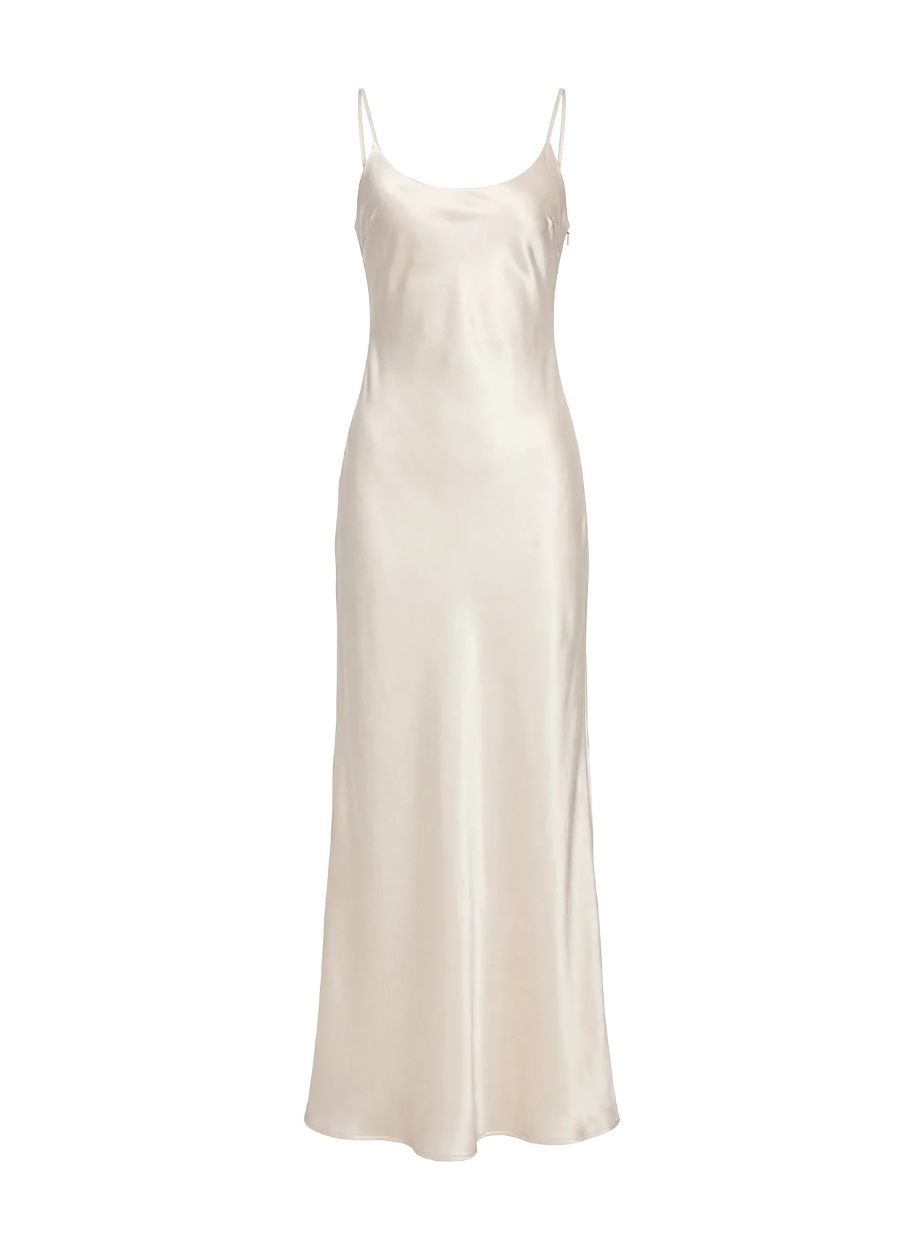 Miracles Scoop Satin Maxi Dress Champagne - Image 9