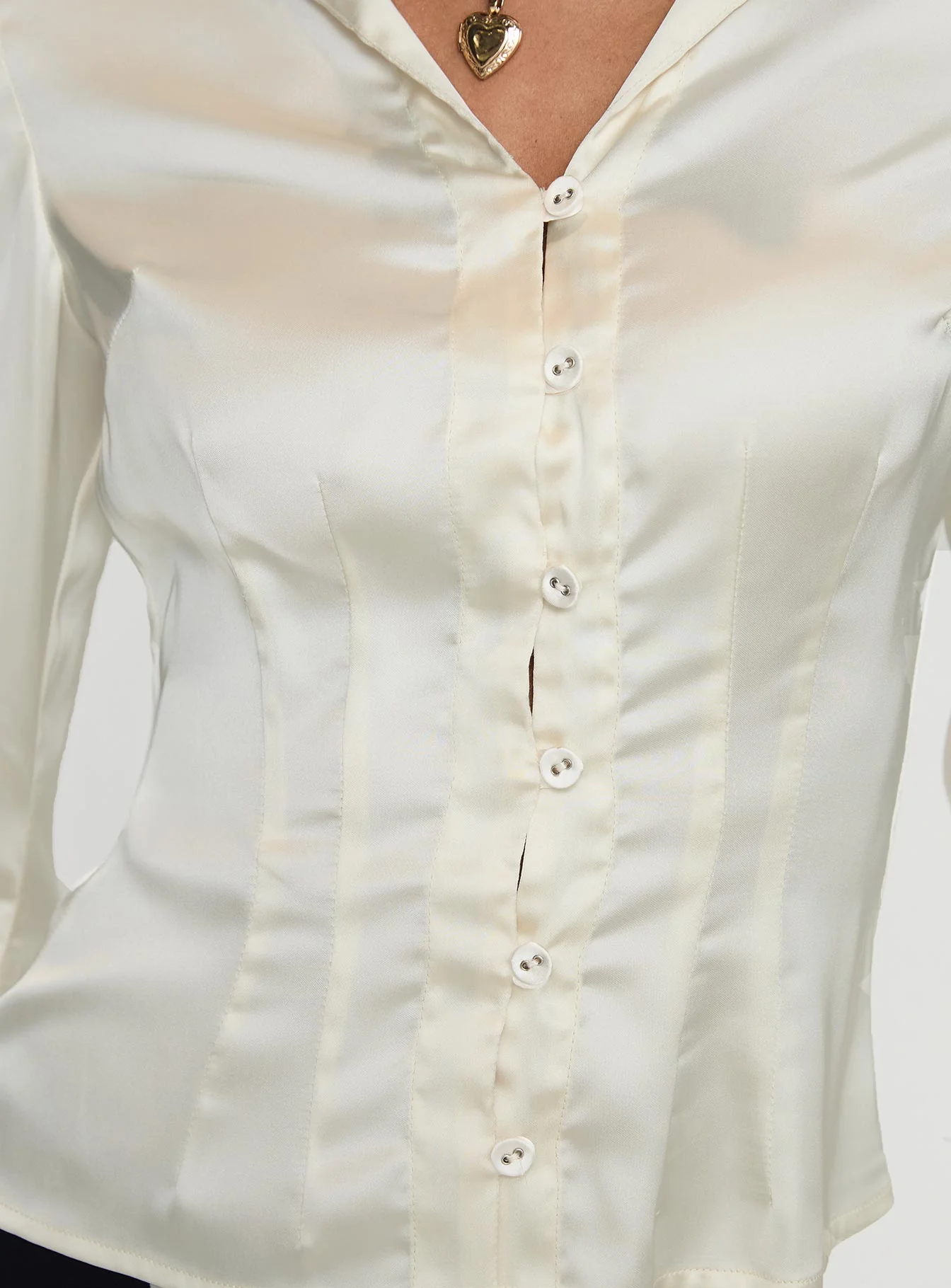 Miravella Long Sleeve Top Cream - Image 6
