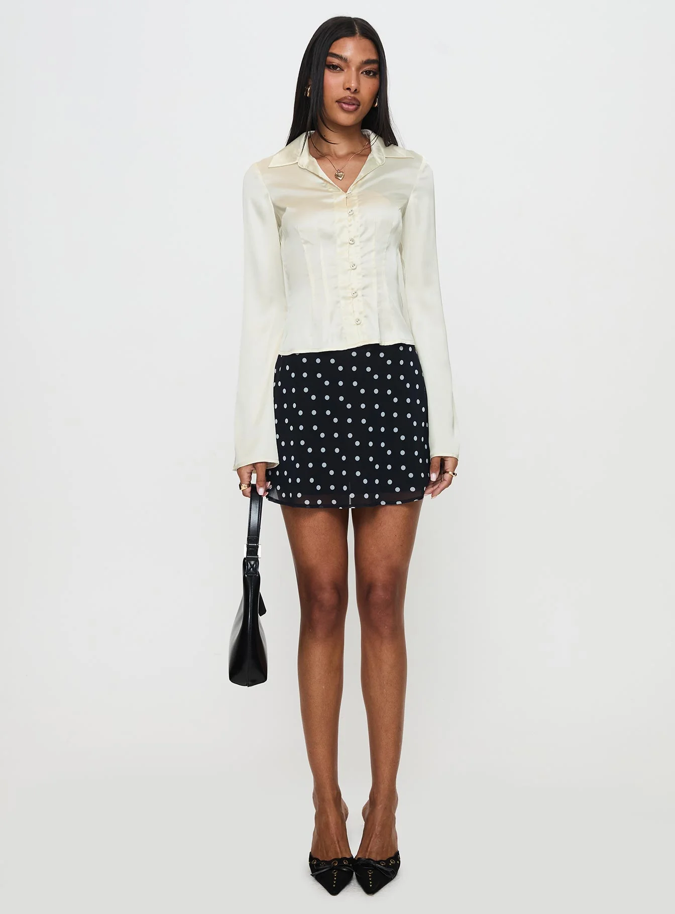 Miravella Long Sleeve Top Cream - Image 7