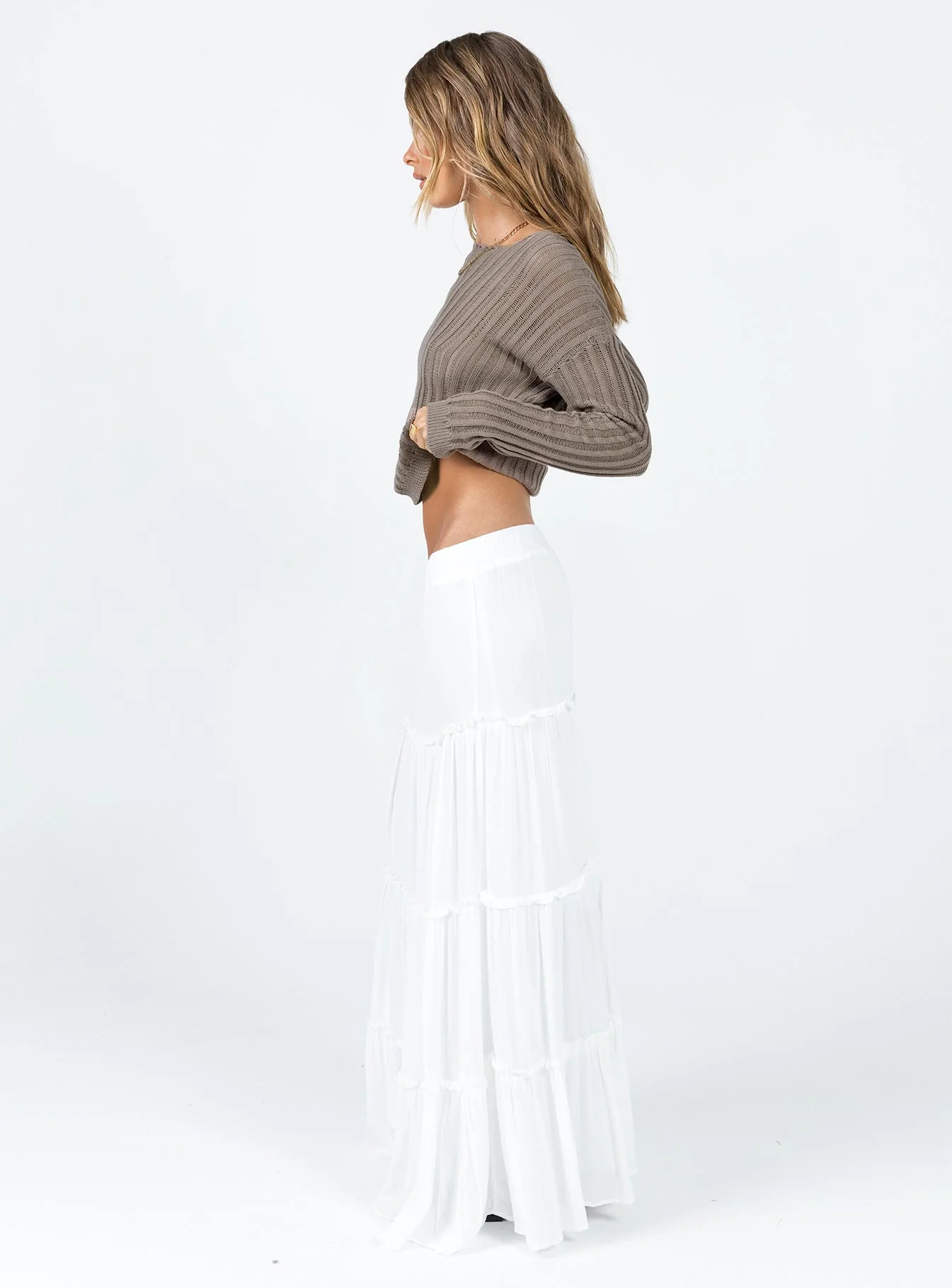 Miriah Maxi Skirt White Petite - Image 4