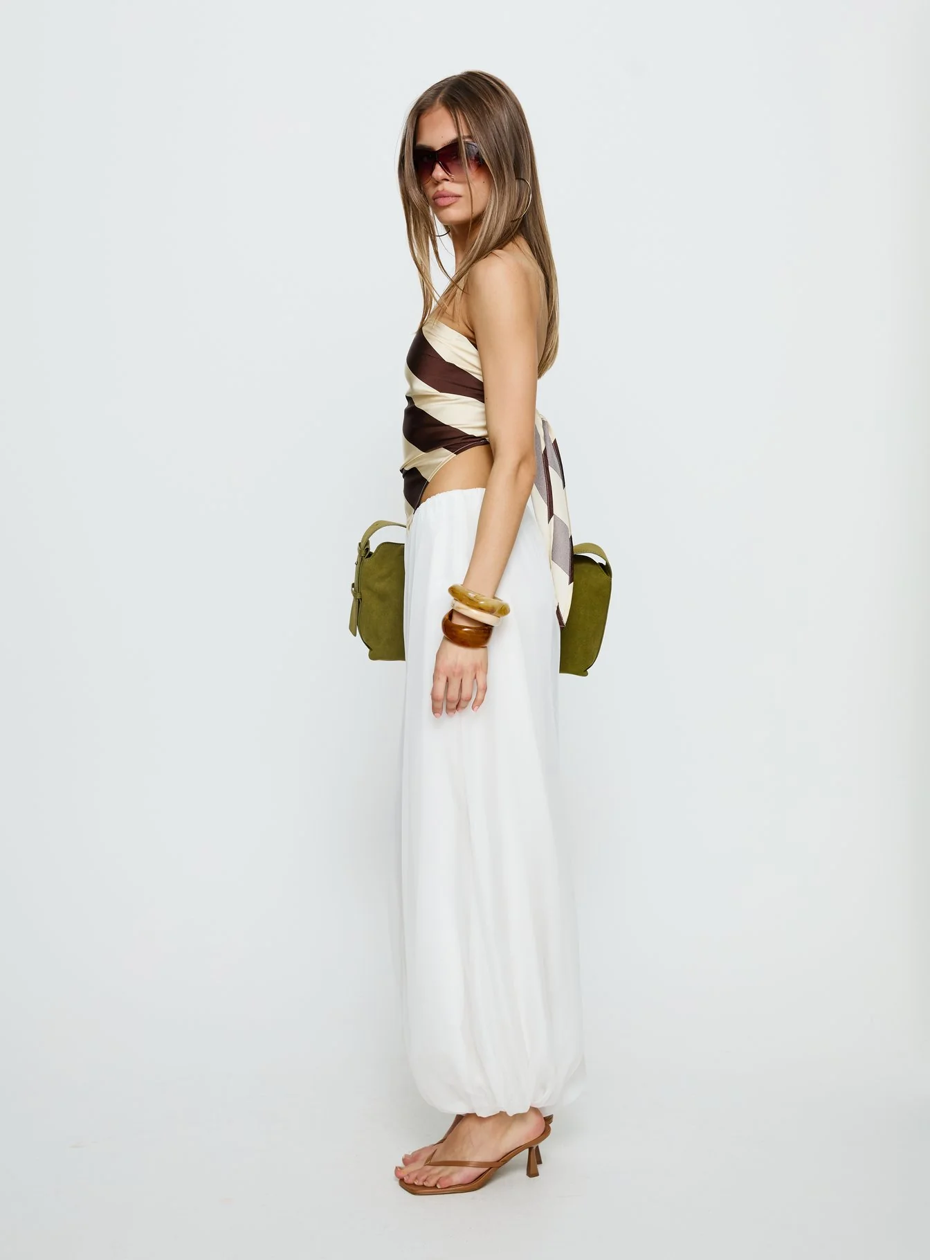 Mirosa Balloon Leg Pants White - Image 4