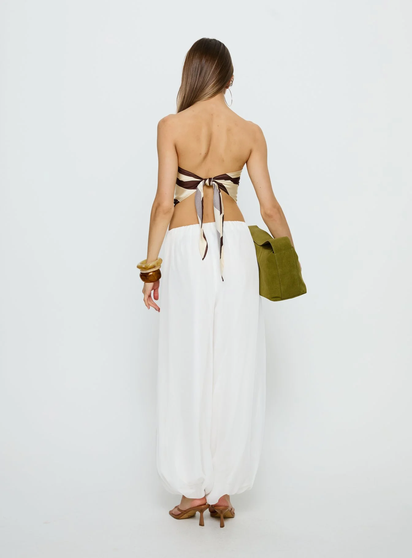 Mirosa Balloon Leg Pants White - Image 5