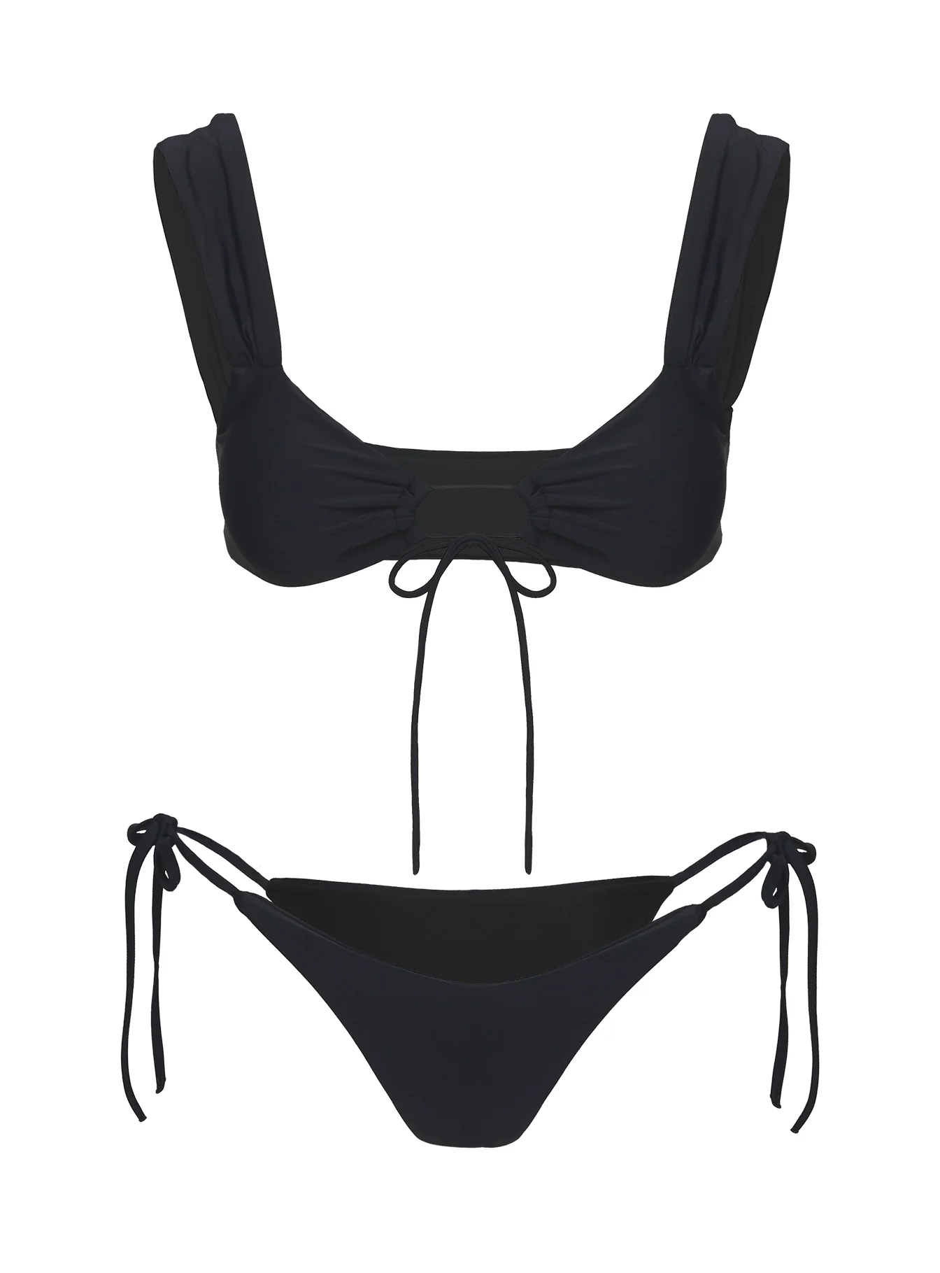 Missie Tie Side Bikini Bottom Black - Image 5