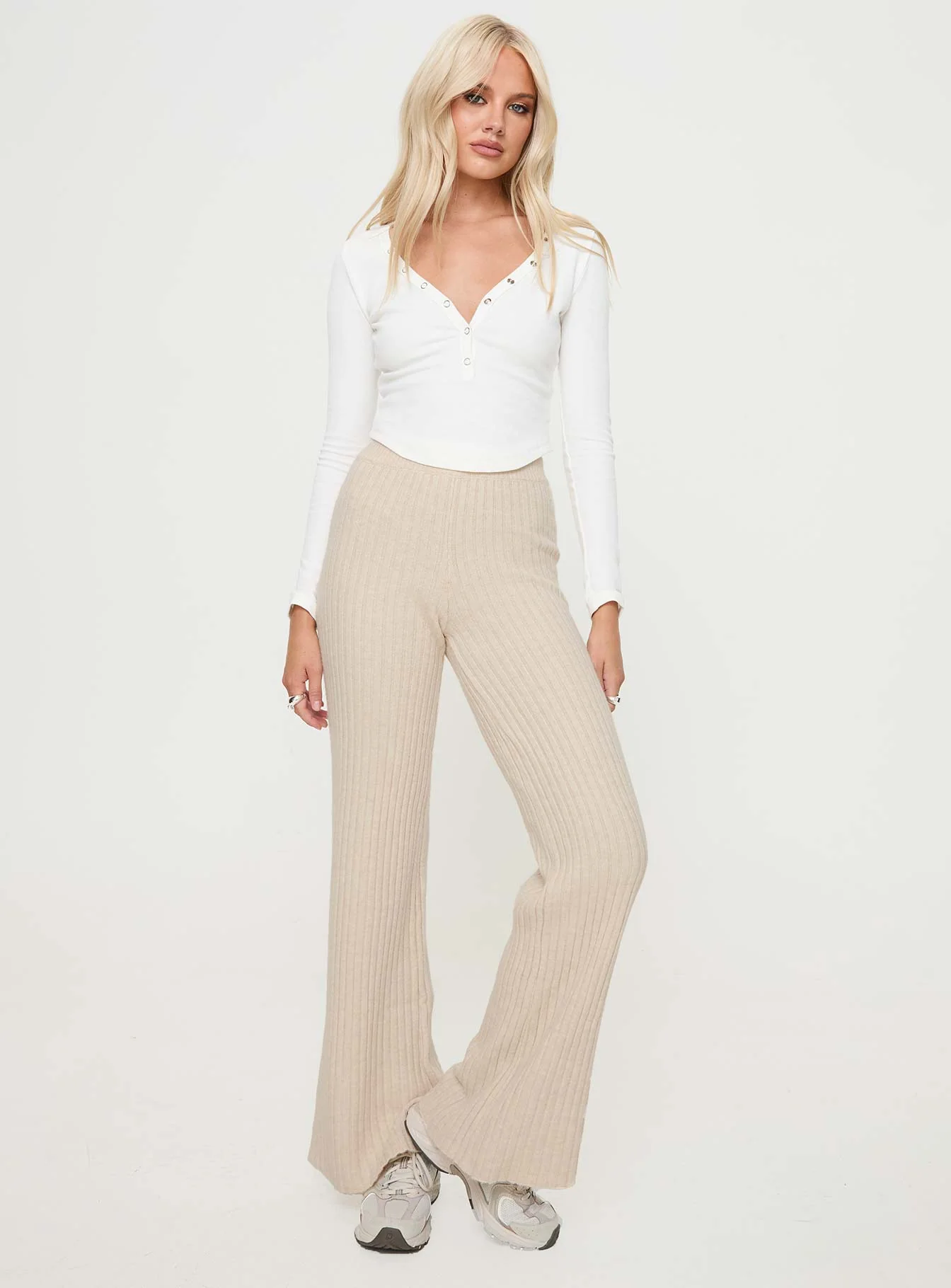 Montana Knit Pants Cream - Image 3
