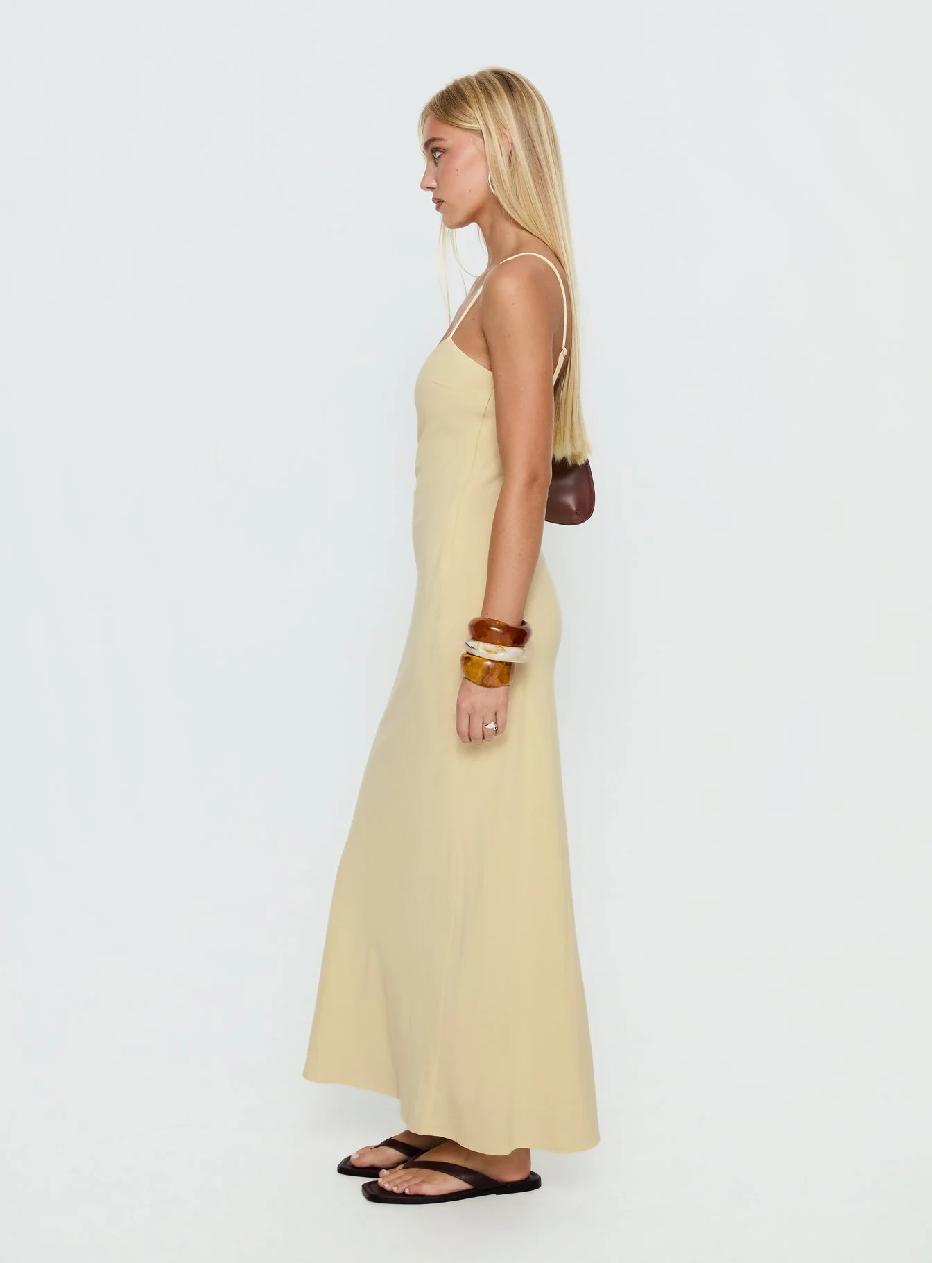 Montie Scoop Maxi Dress Lemon - Image 3