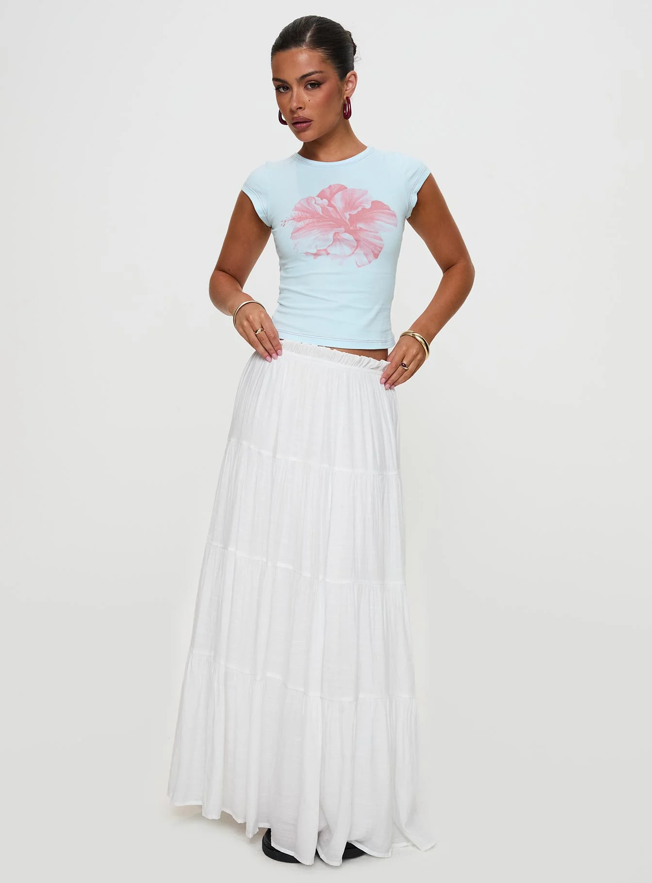 Mya Maxi Skirt White - Image 7