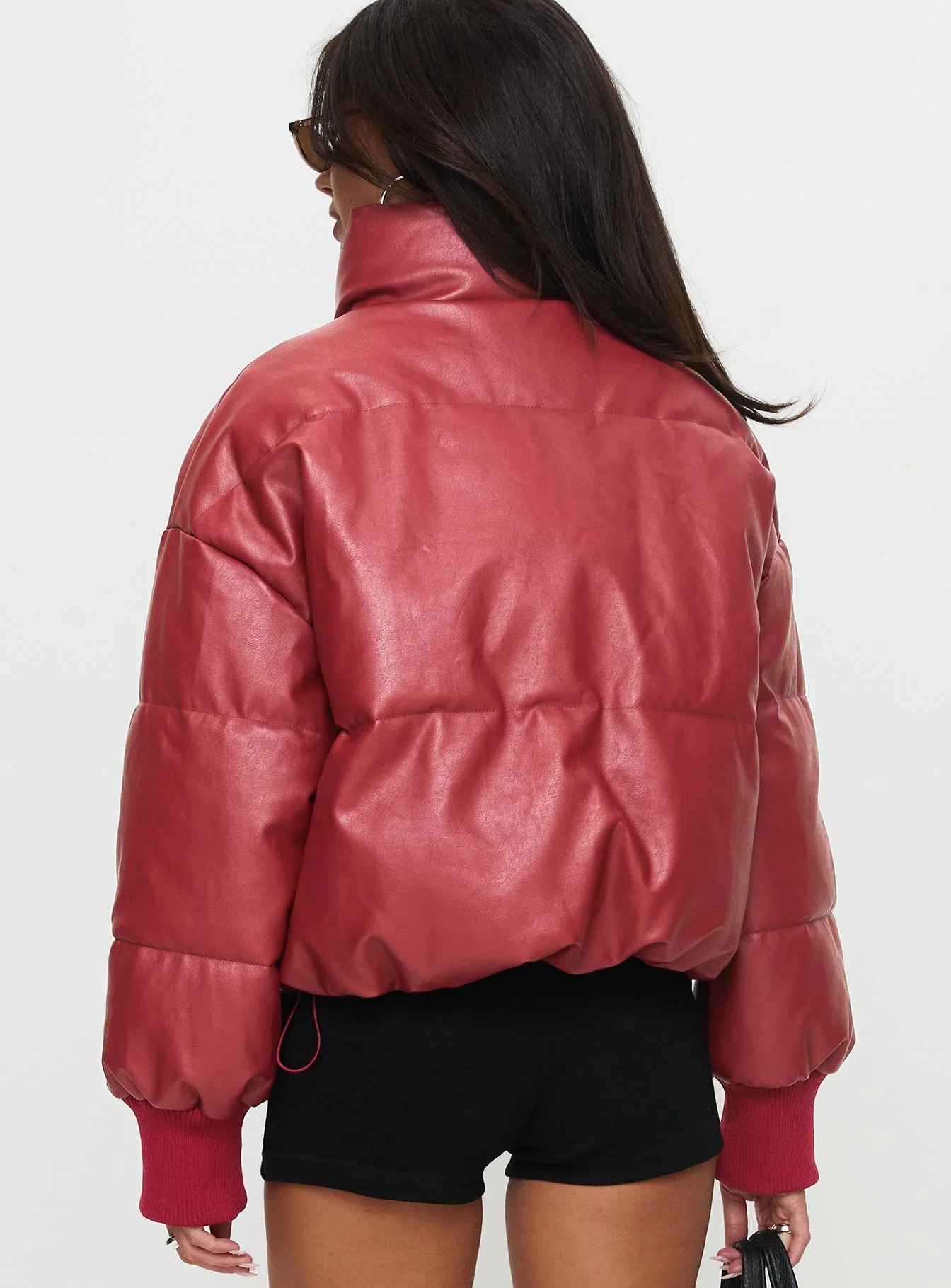 Myler Puffer Jacket Burgundy - Image 5