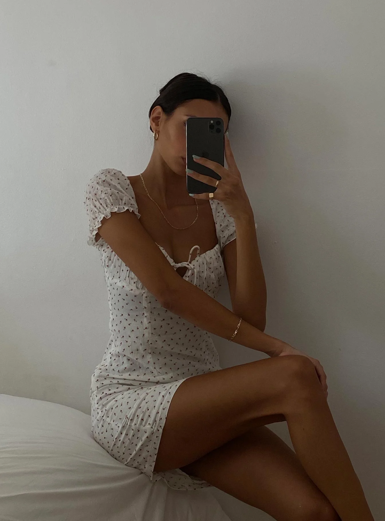 Natalina Mini Dress White / Red - Image 9