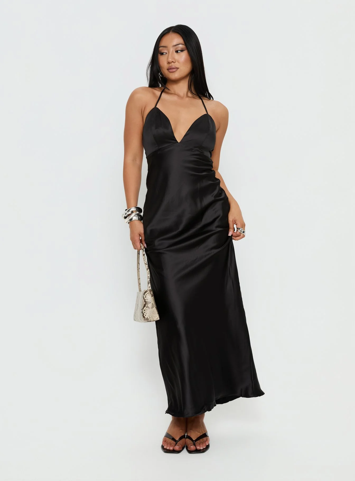 Nayani Halter Maxi Dress Black - Image 2