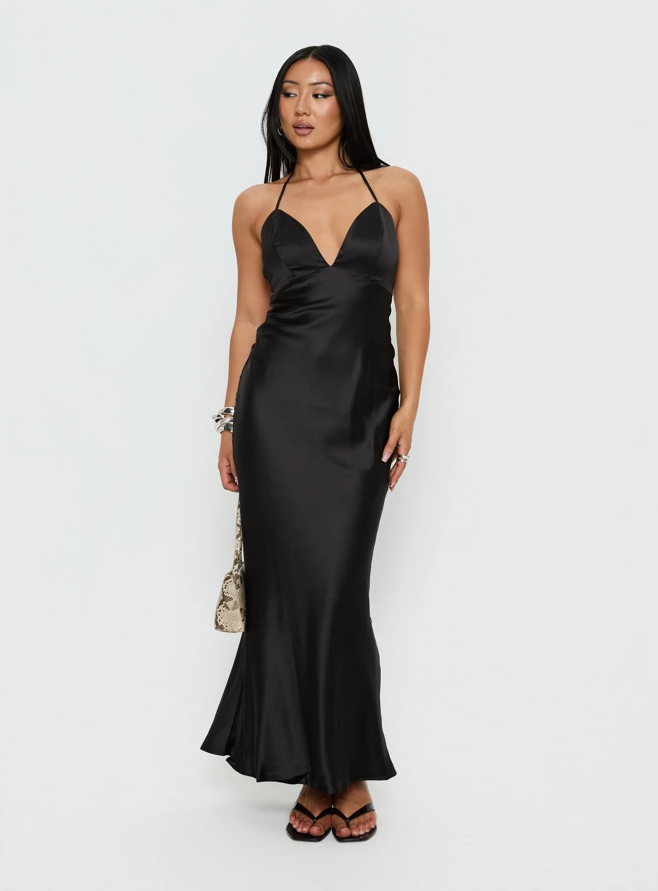 Nayani Halter Maxi Dress Black - Image 3