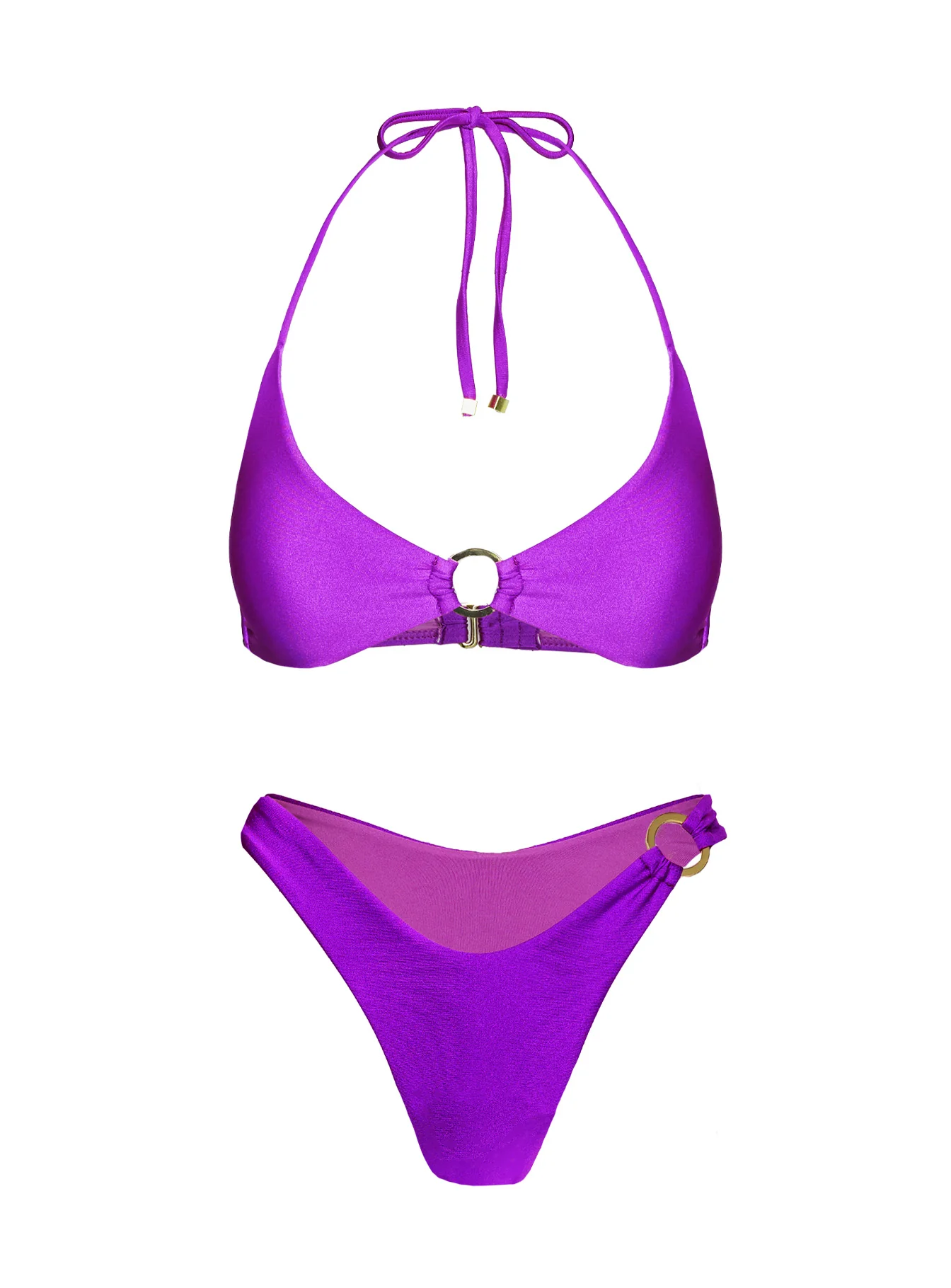 Nevaeh Shine Bikini Bottoms Purple - Image 5