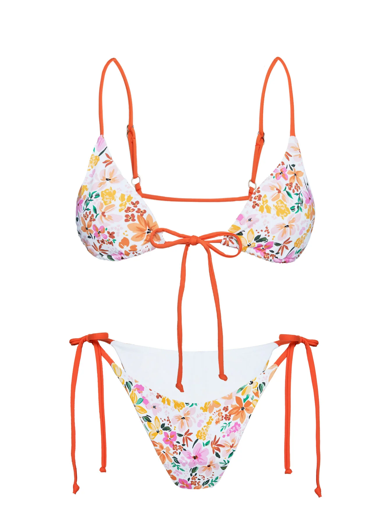 Nevaeh Triangle Bikini Top Multi Floral - Image 5