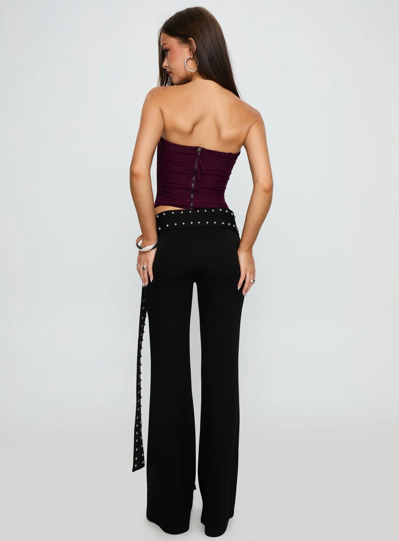 Nikolia Studded Wrap Belt Pants Black - Image 5