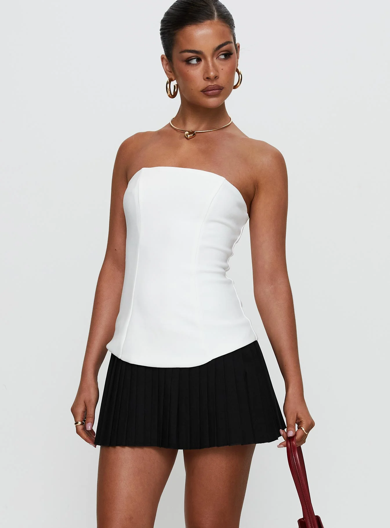 Obsessed Strapless Mini Dress White - Image 2